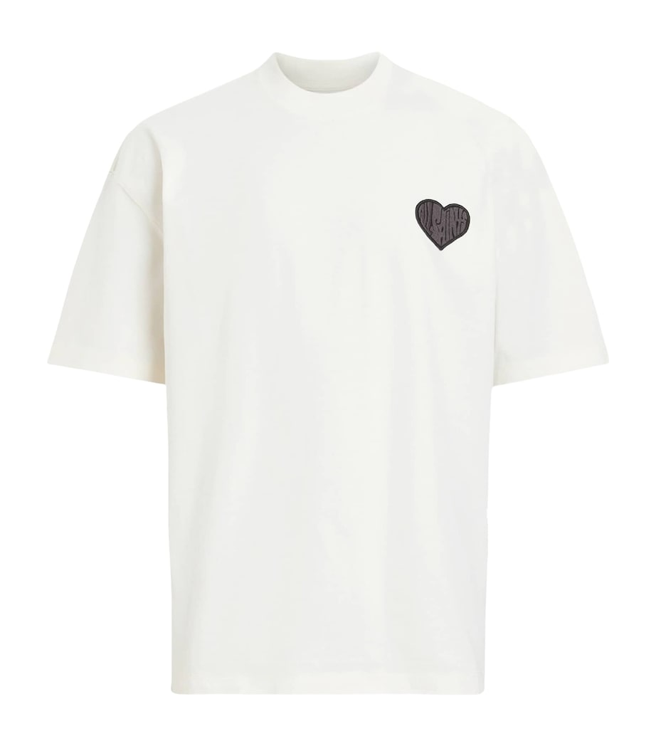 AllSaints Mens Organic Cotton Lover T-Shirt Ashen White Image 1