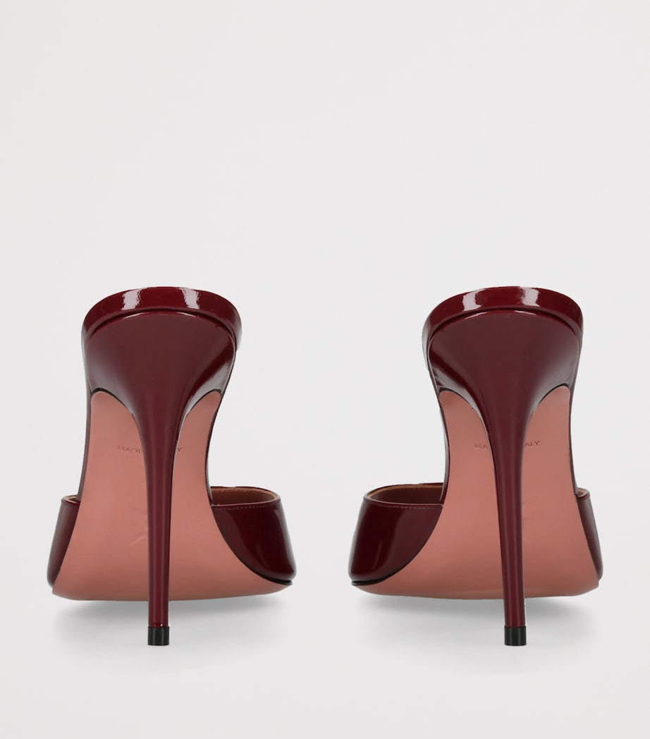 Patent Leather Elodie Heeled Mules 105 WINE Image 2