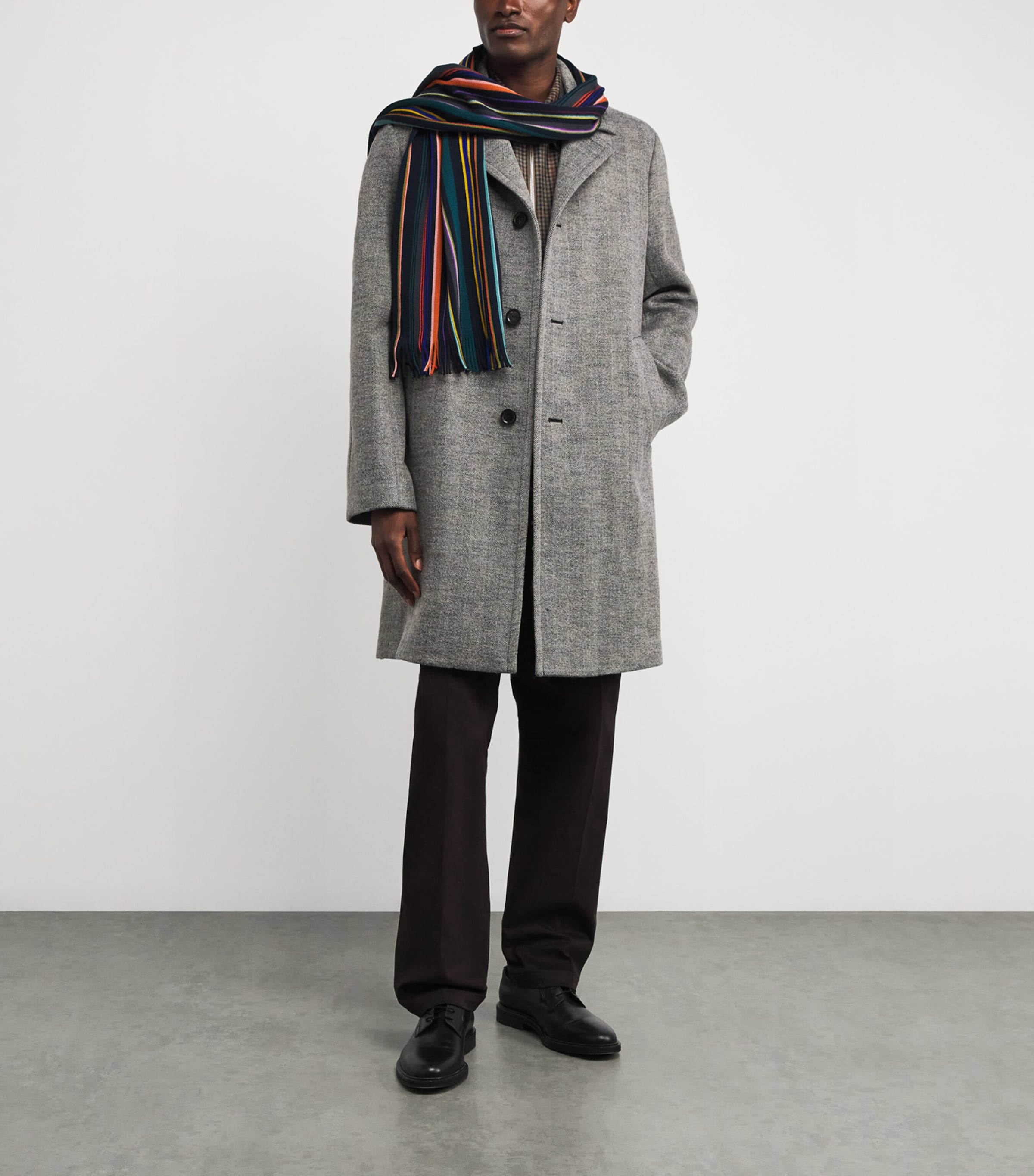 Wool-Cotton Overcoat 72_GREY MELANGE Image 2