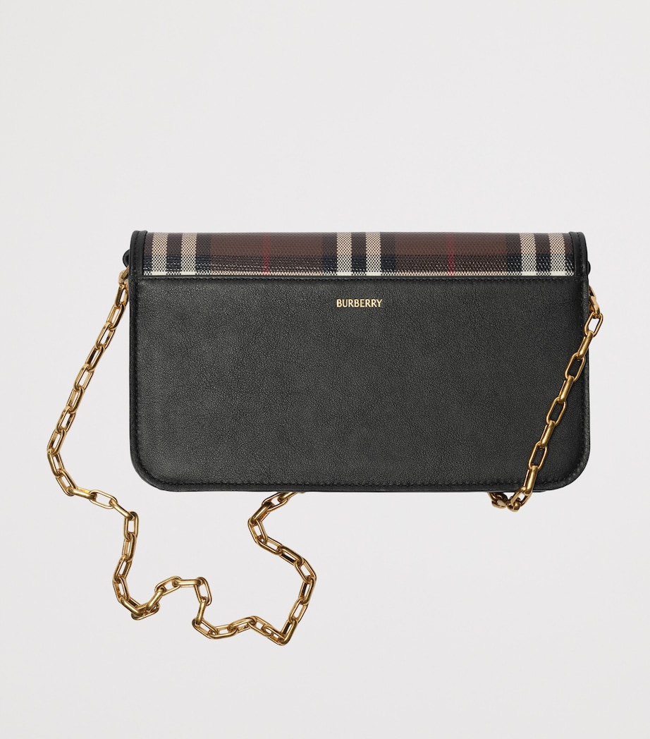 Burberry Check Chain Wallet Chocolate Brown Image 5