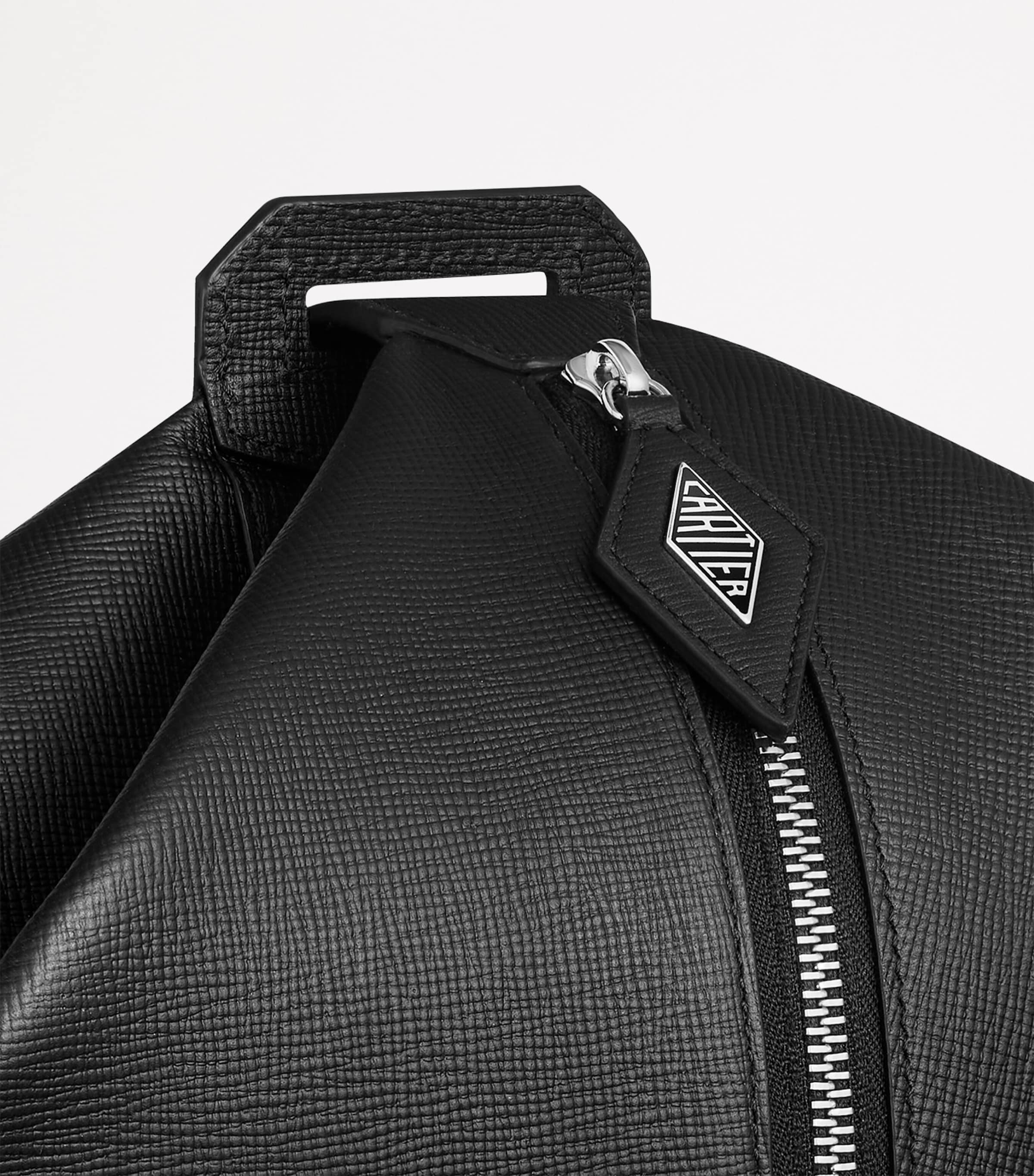 Leather Losange Cross-Body Bag BLACK Image 6