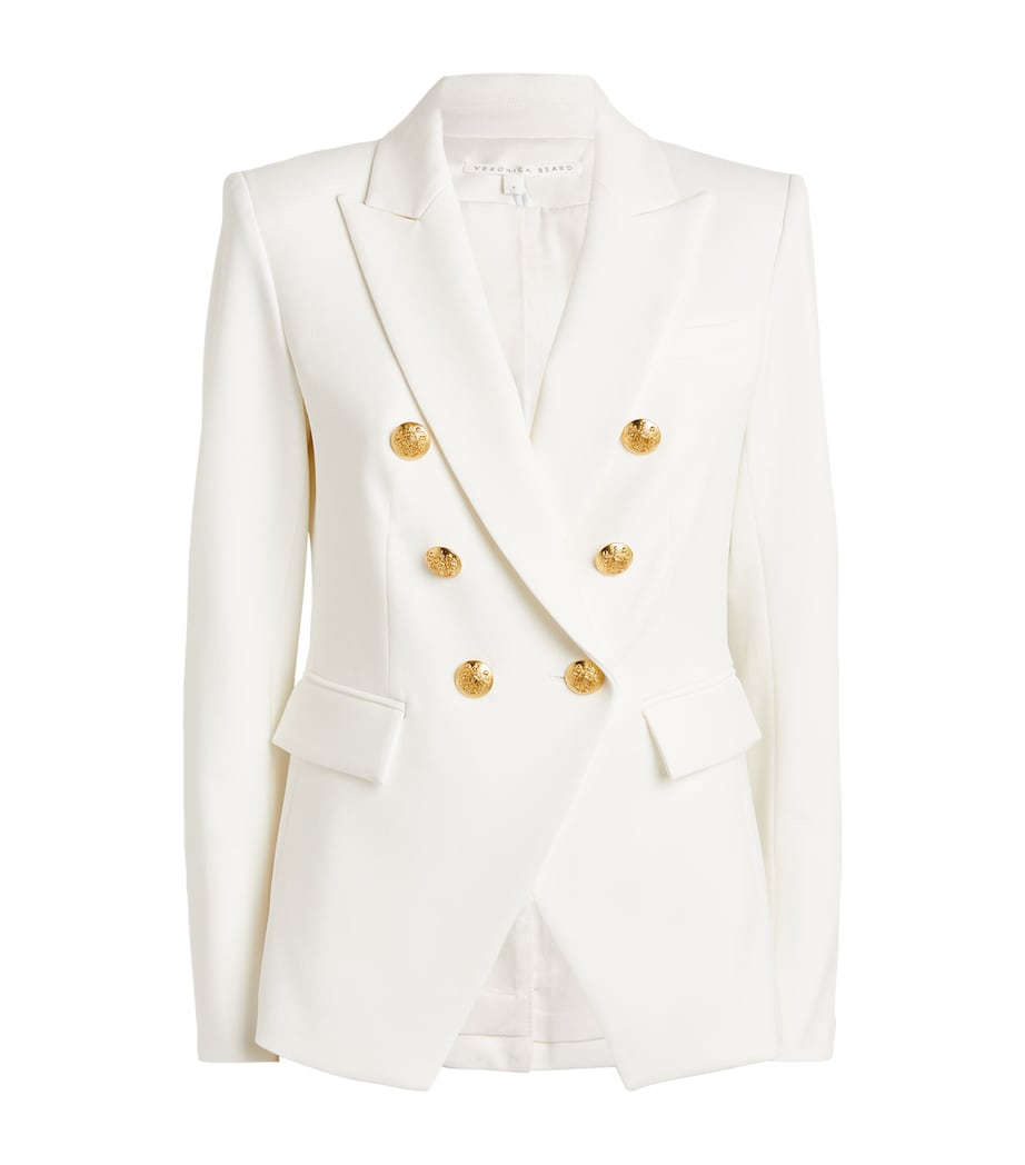Veronica Beard Womens Miller Dickey Blazer Off White/gold Image 1