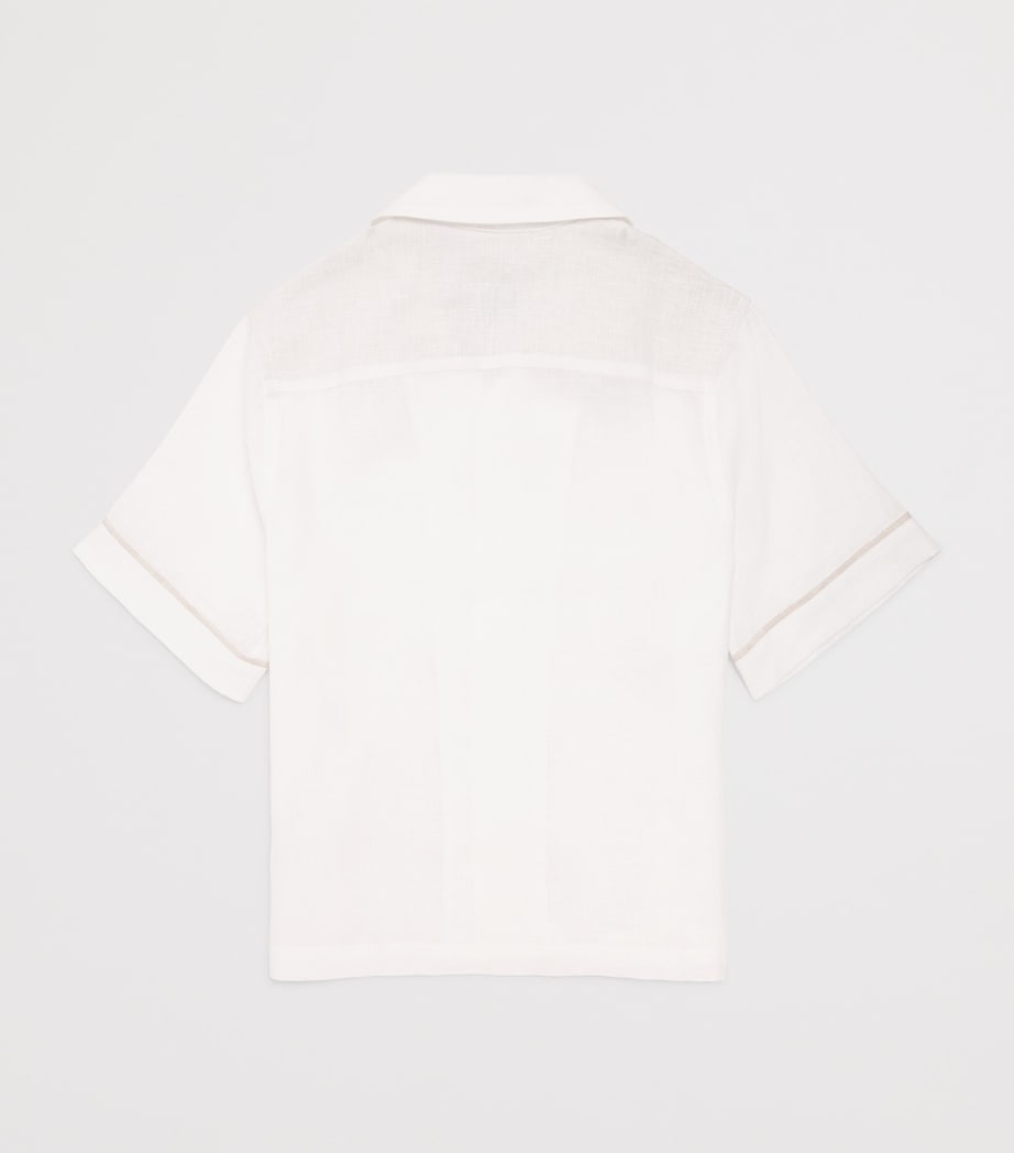 Eleventy Kids Linen Button-Up Shirt (2-16 Years) Image 2