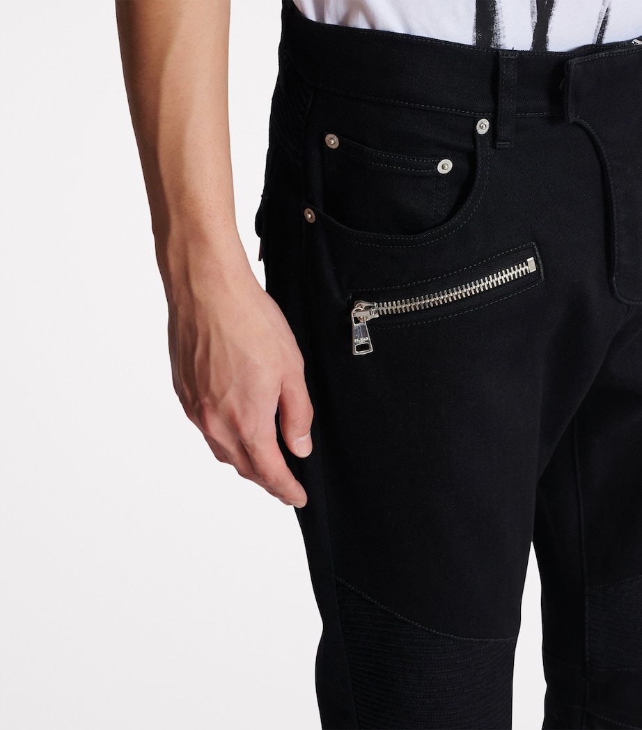 Slim Biker Jeans 0PA NOIR Image 7
