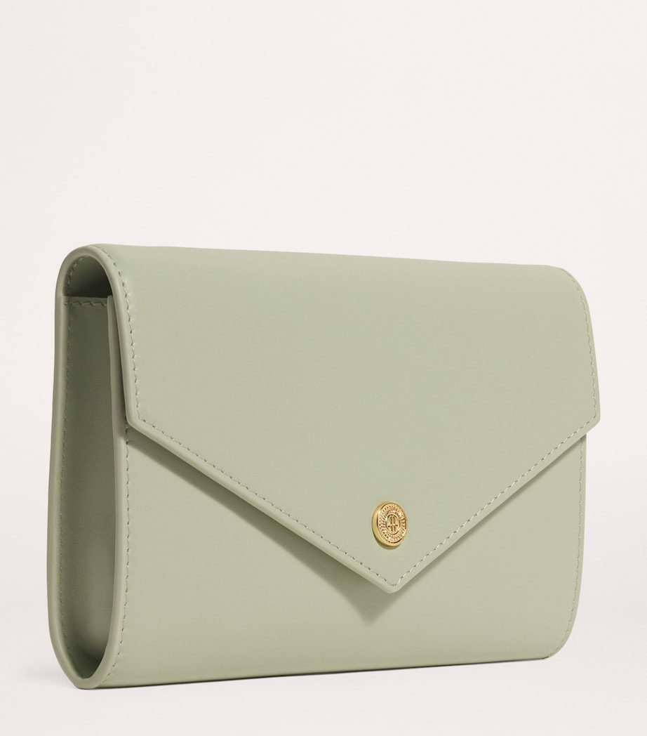 Harrods Smooth Leather Chain Wallet Green Image 2
