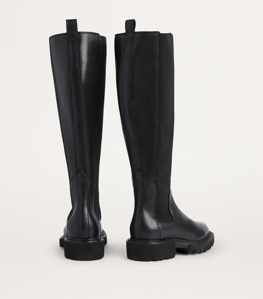 Leather Maeve Knee-High Boots BLACK Image 4
