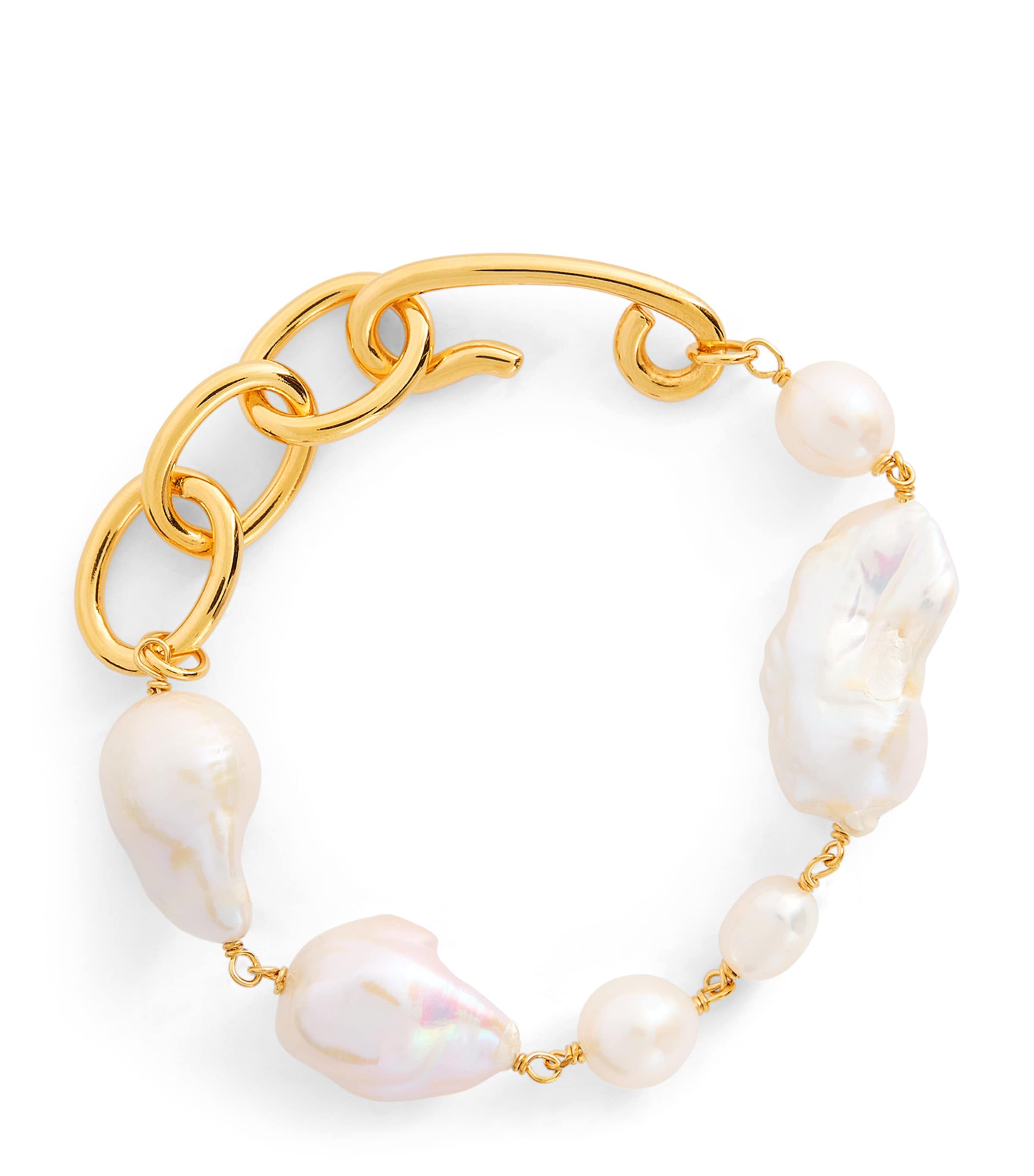 Jil Sander Freshwater Pearl Bracelet In Yellow