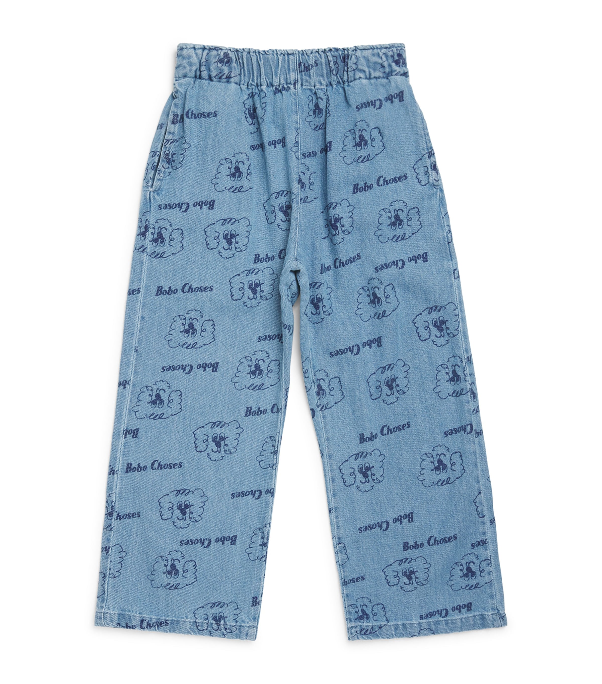 Denim Dog Logo Trousers (6-7 Years) PRUSSIAN BLUE Image 1
