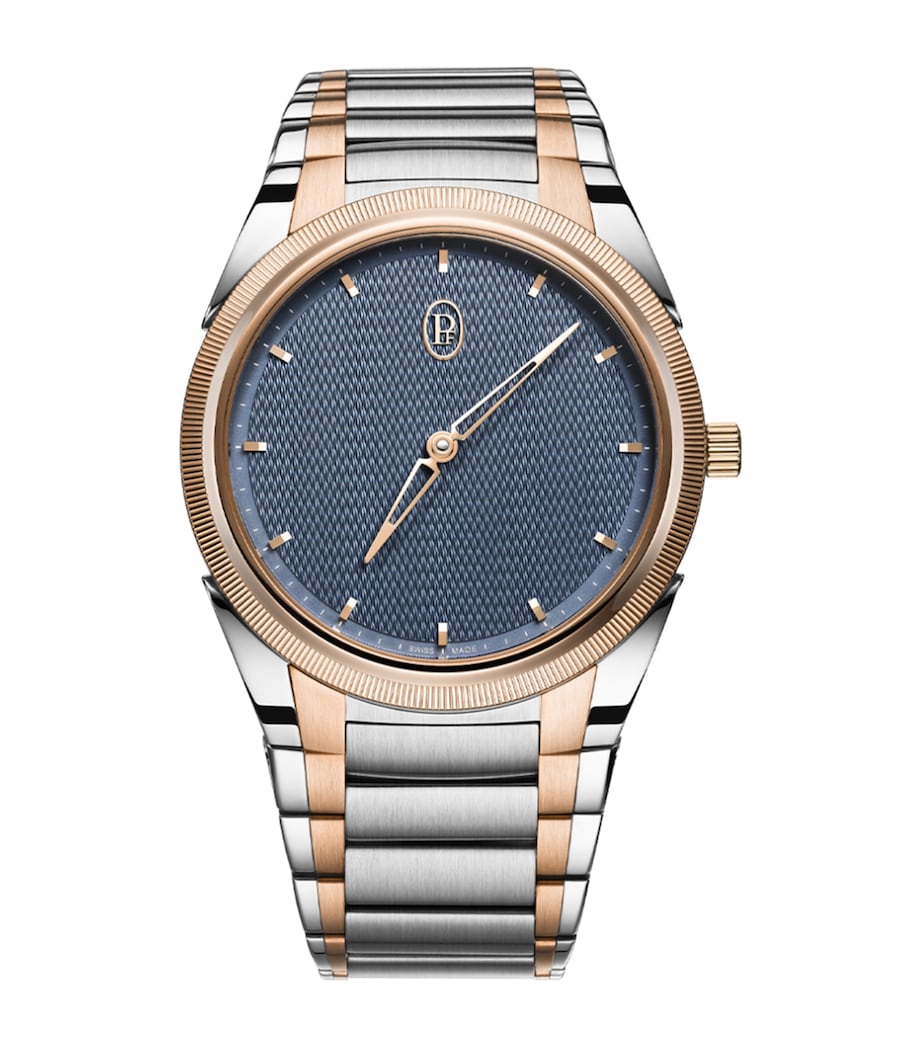 Parmigiani Fleurier Rose Gold and Stainless Steel TONDA PF Micro-Rotor Watch 40mm Blue Image 1