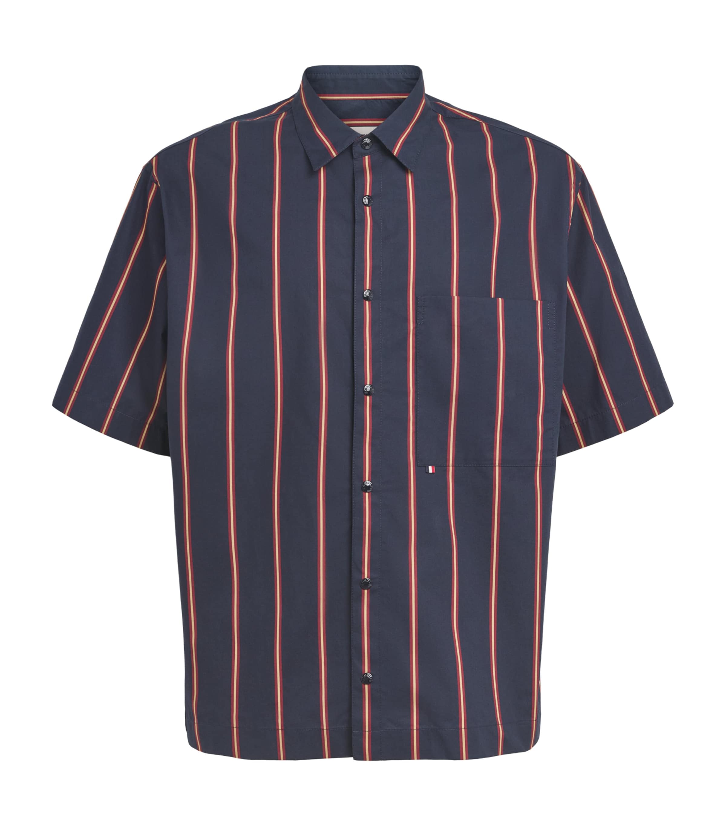 Moncler Mens Cotton Stripe Shirt Image 1