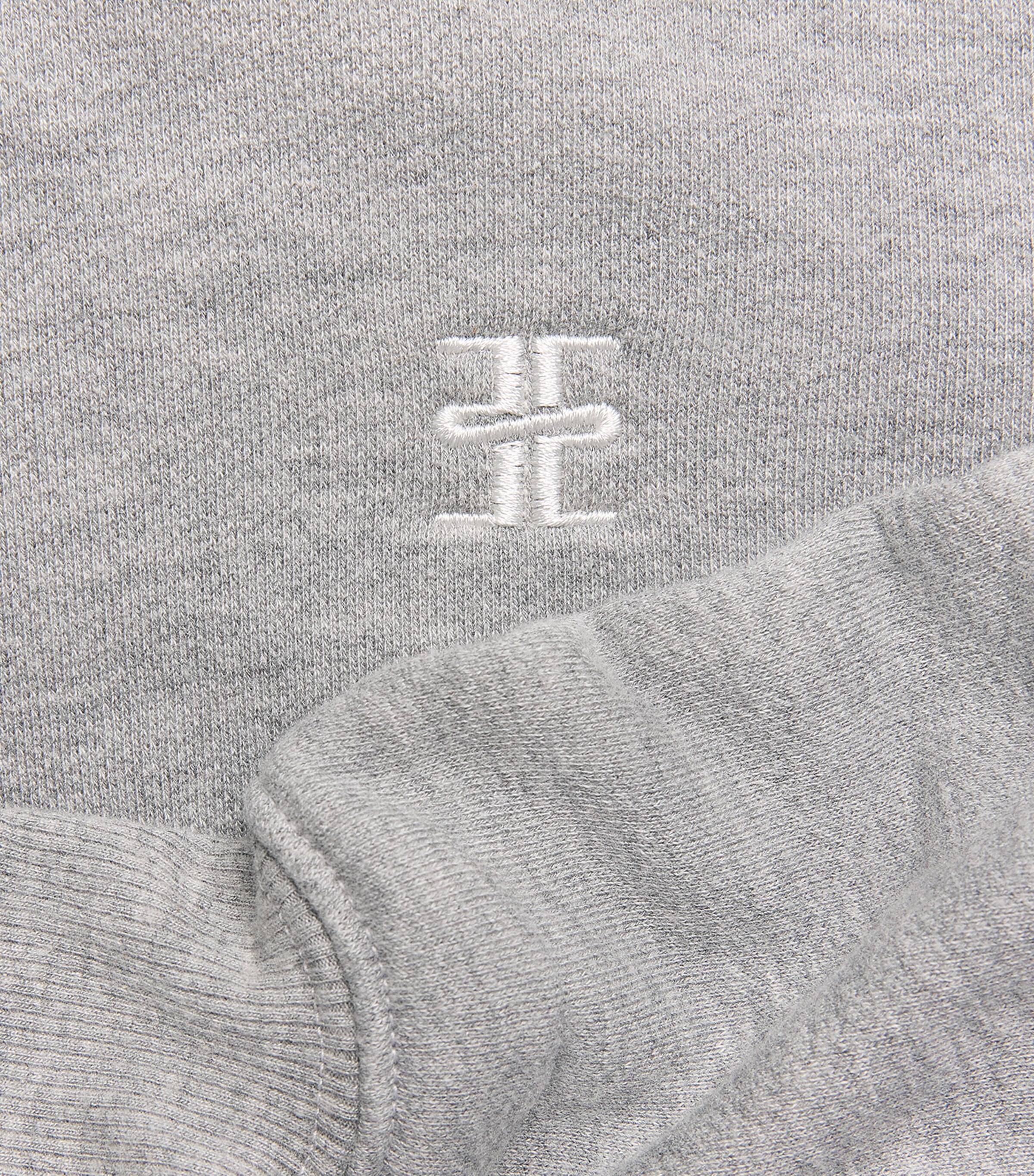 ÉTERNE Womens French Terry Cropped Sweatshirt Heather Grey Image 6