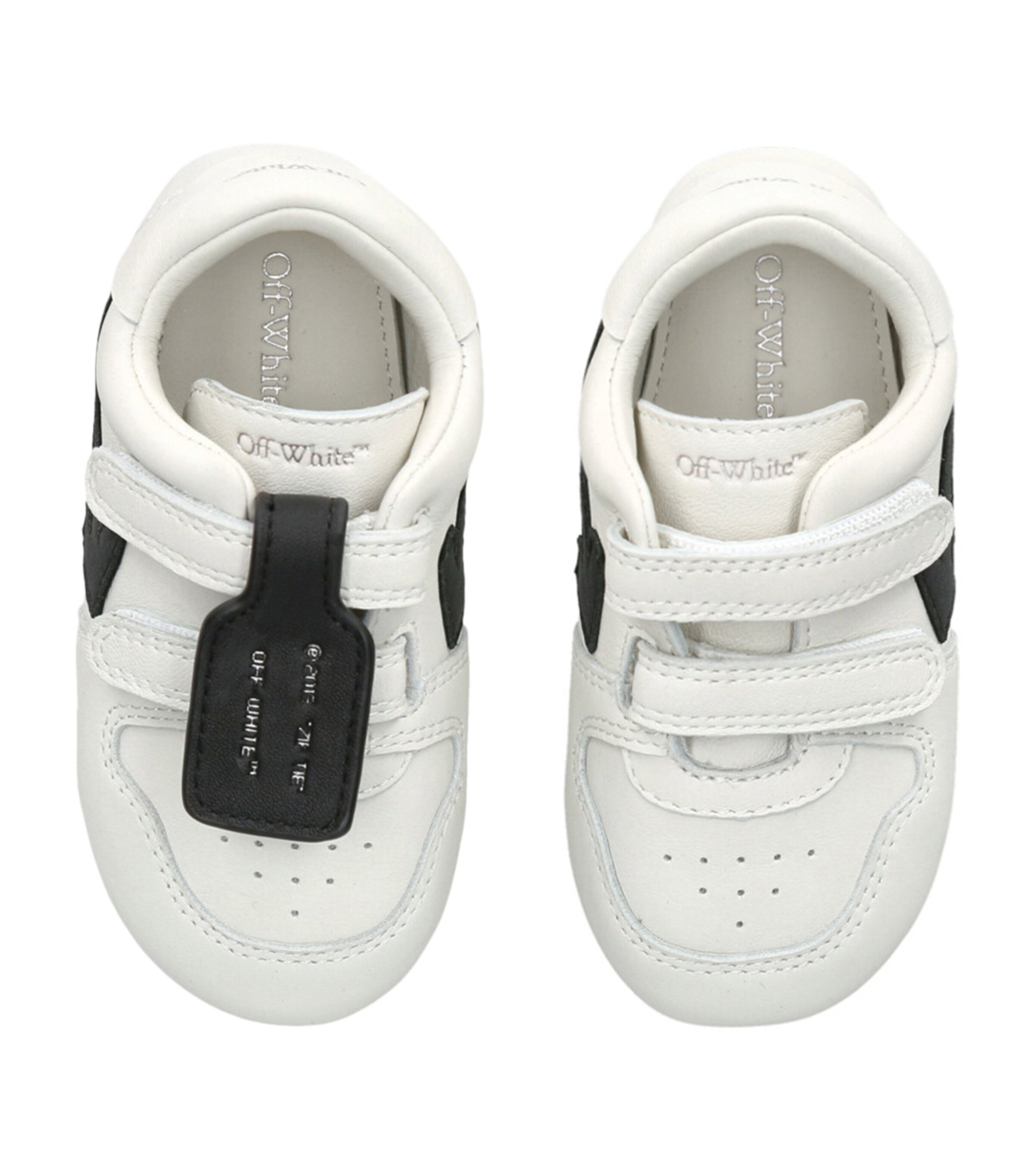 Off-White Kids Leather Out of Office Sneakers White/blk Image 4