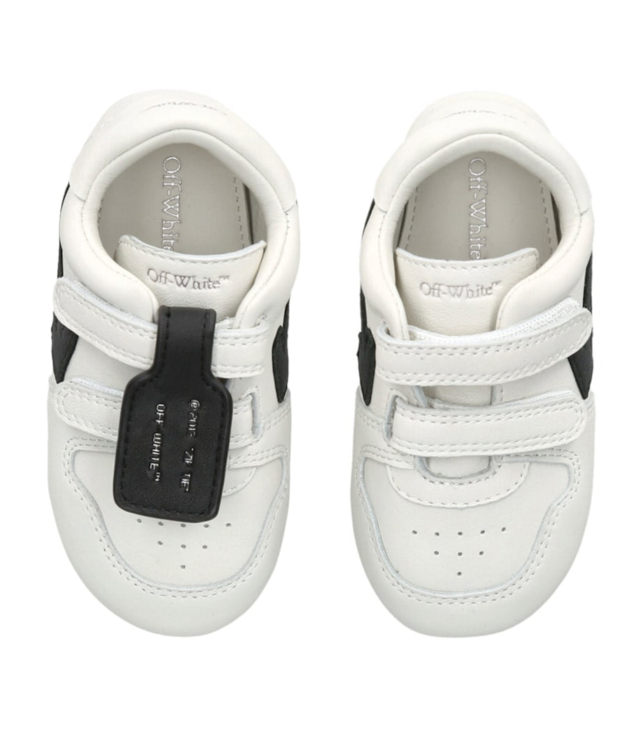 Off-White Kids Leather Out of Office Sneakers White/blk Image 4
