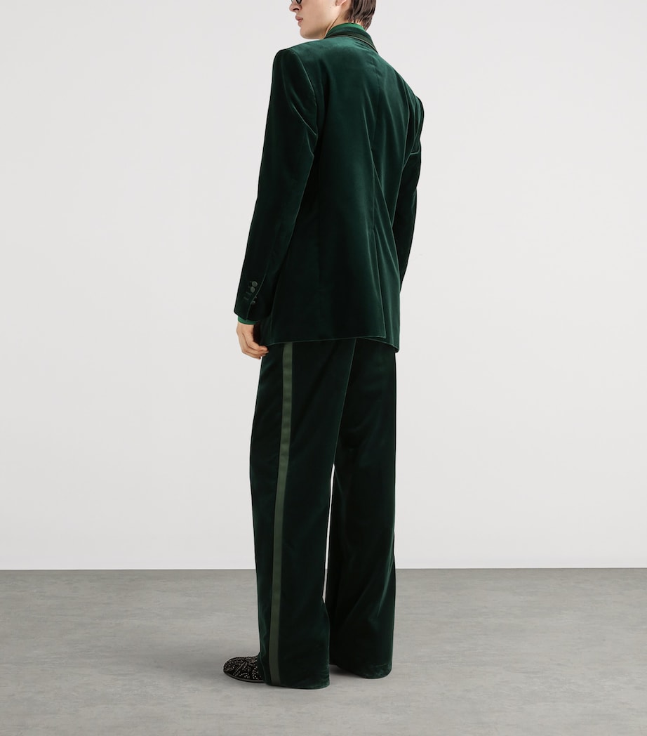 Dolce&Gabbana Mens Silk Tailored Shirt Verde Scuro Image 5