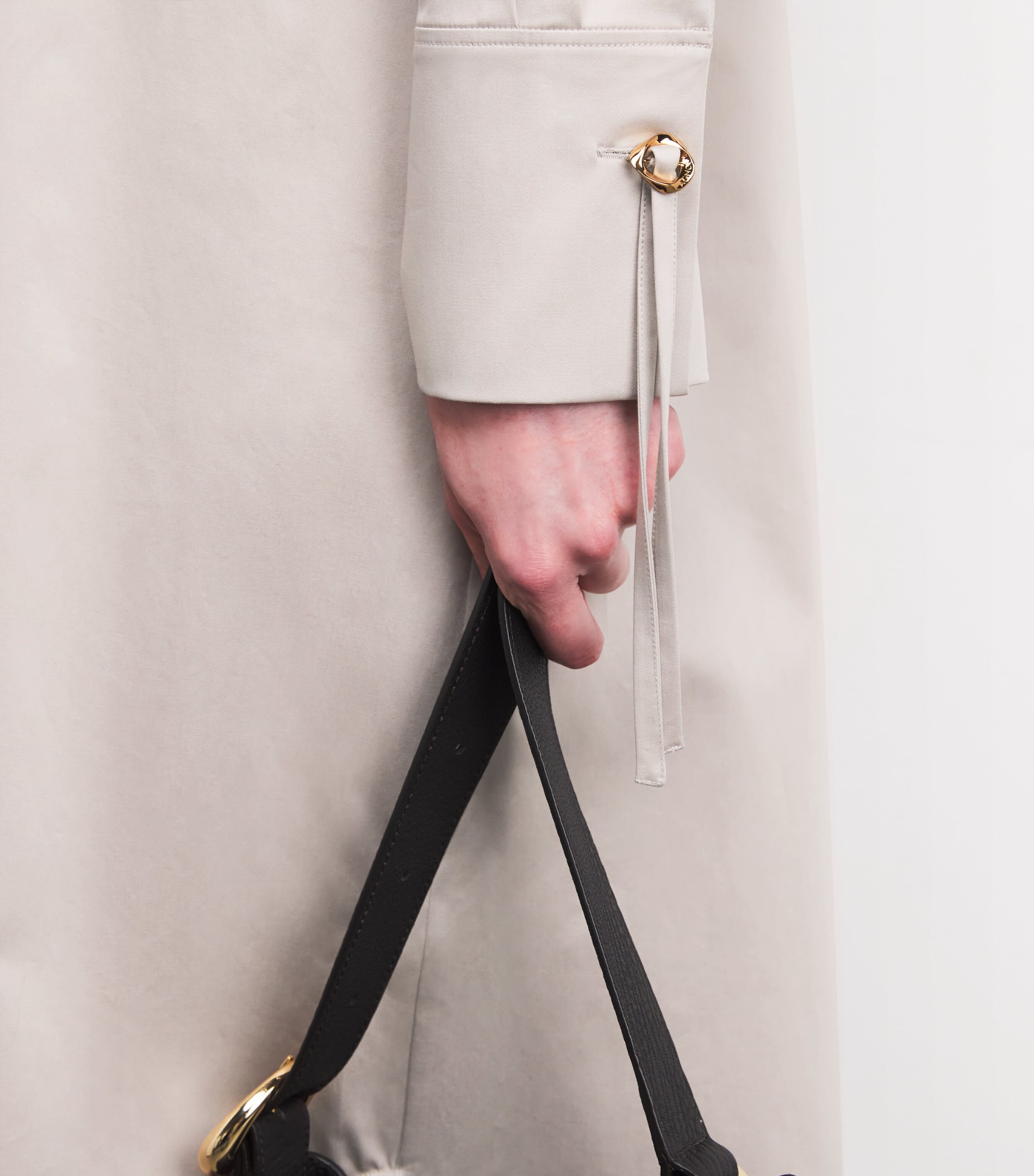 Stretch-Cotton Midi Shirt Dress N44 WARM GREY - GREY Image 6