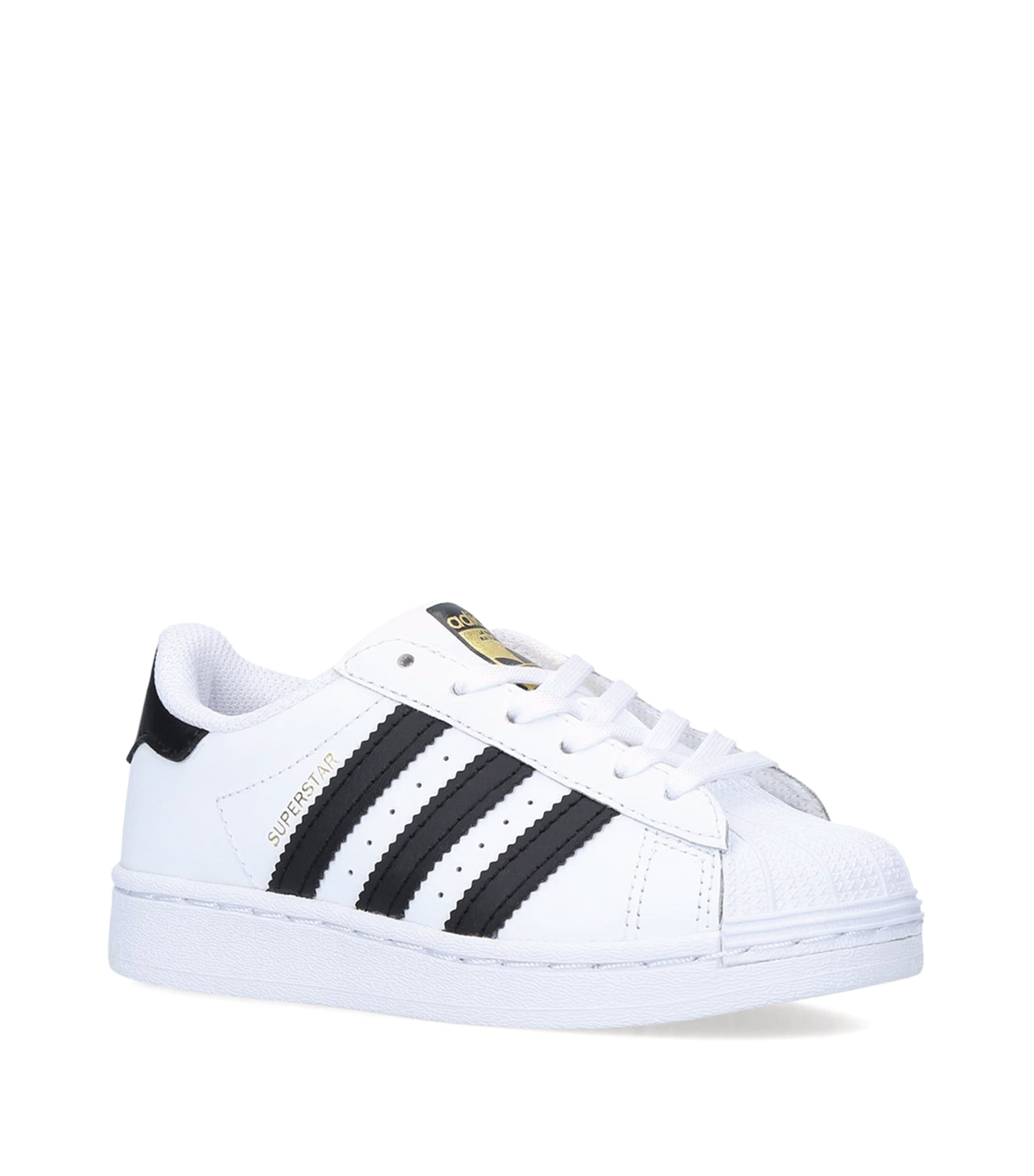 adidas Kids Leather Superstar C Sneakers Harrods US