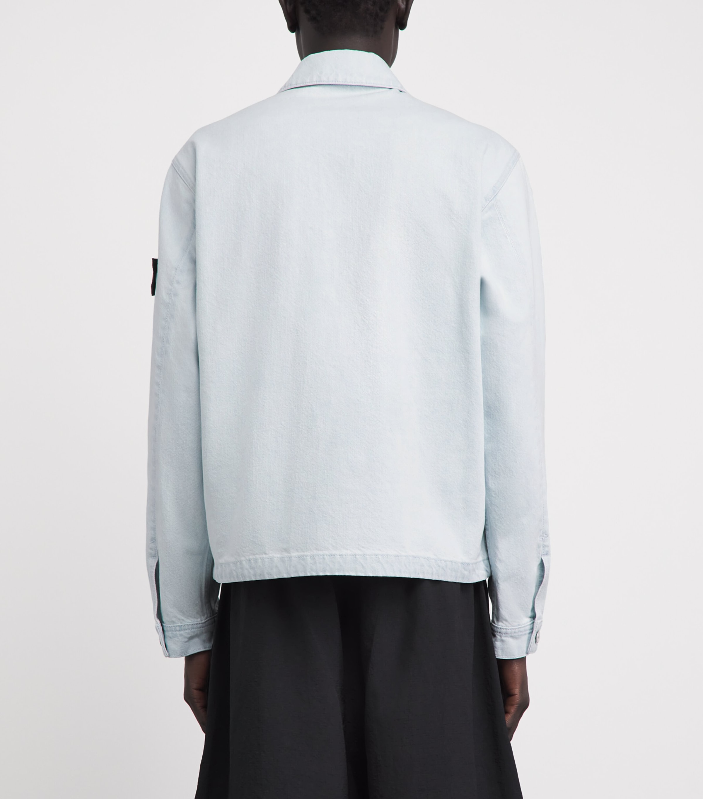 Stone Island Mens Denim Coach Jacket Image 5