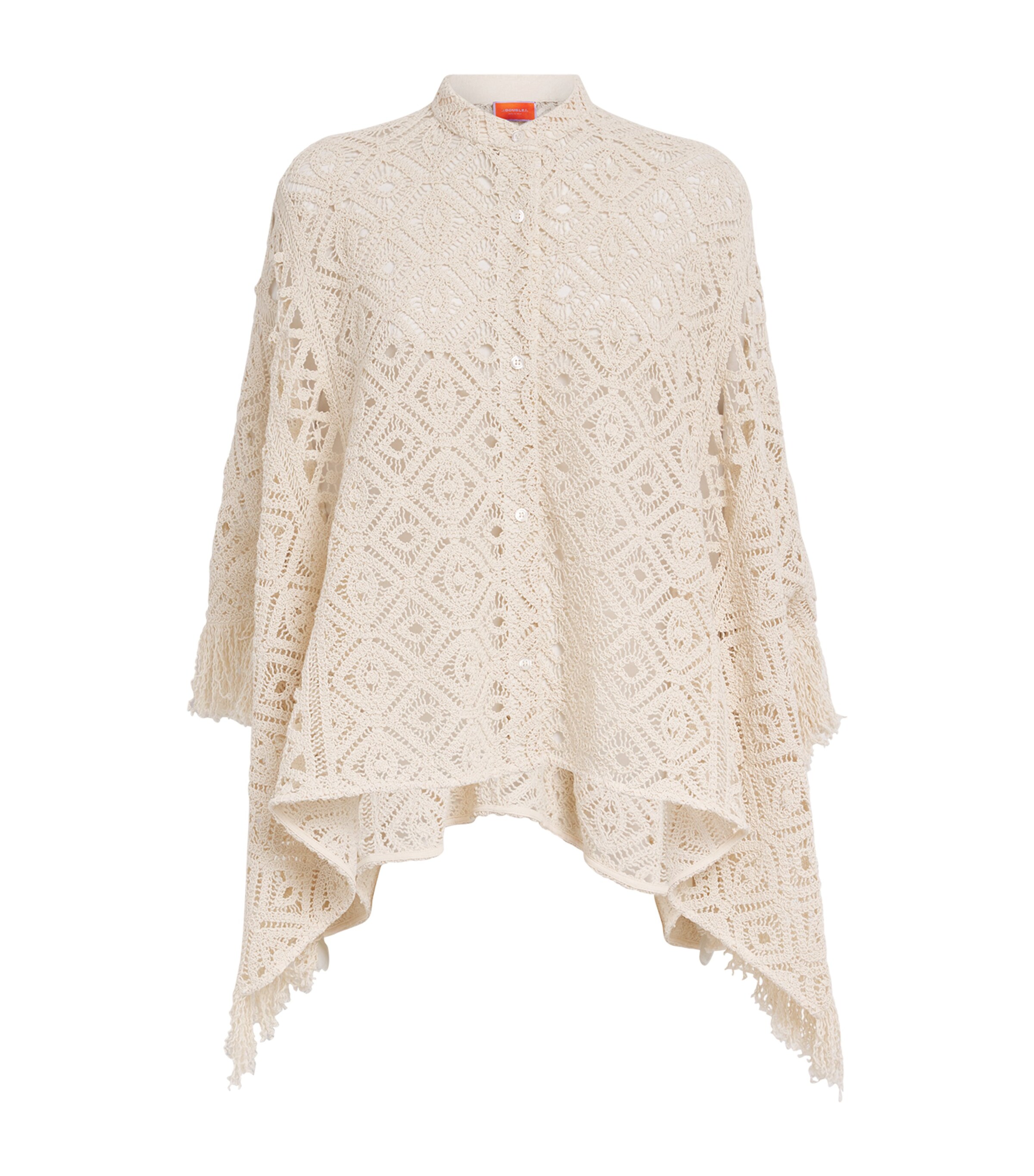 La Doublej Womens Crochet Lacey Shirt Plaza Macrame Image 1