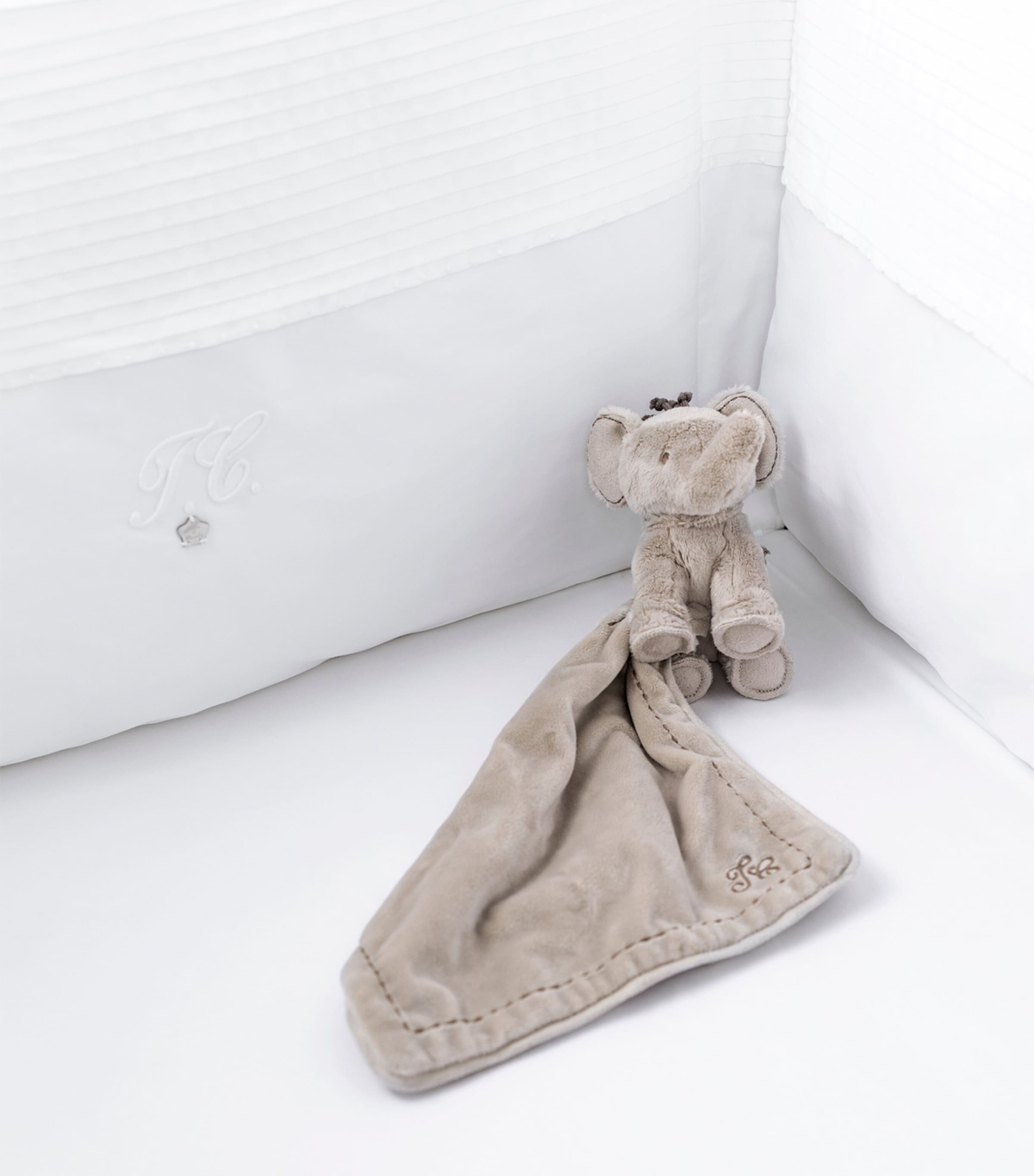 Cotton Adjustable Bed Bumper WHITE Image 3