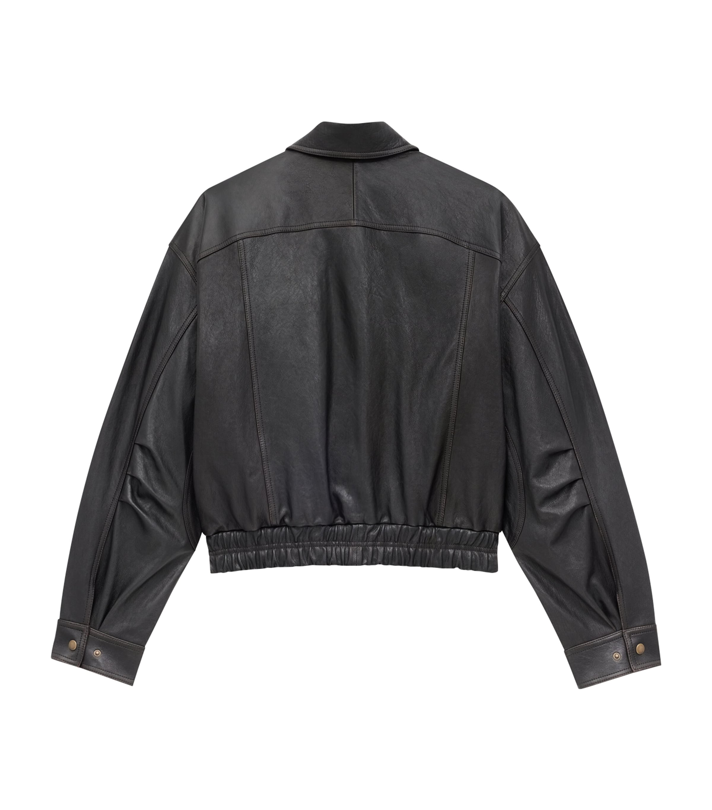 Leather Bomber Jacket 1628 Image 4