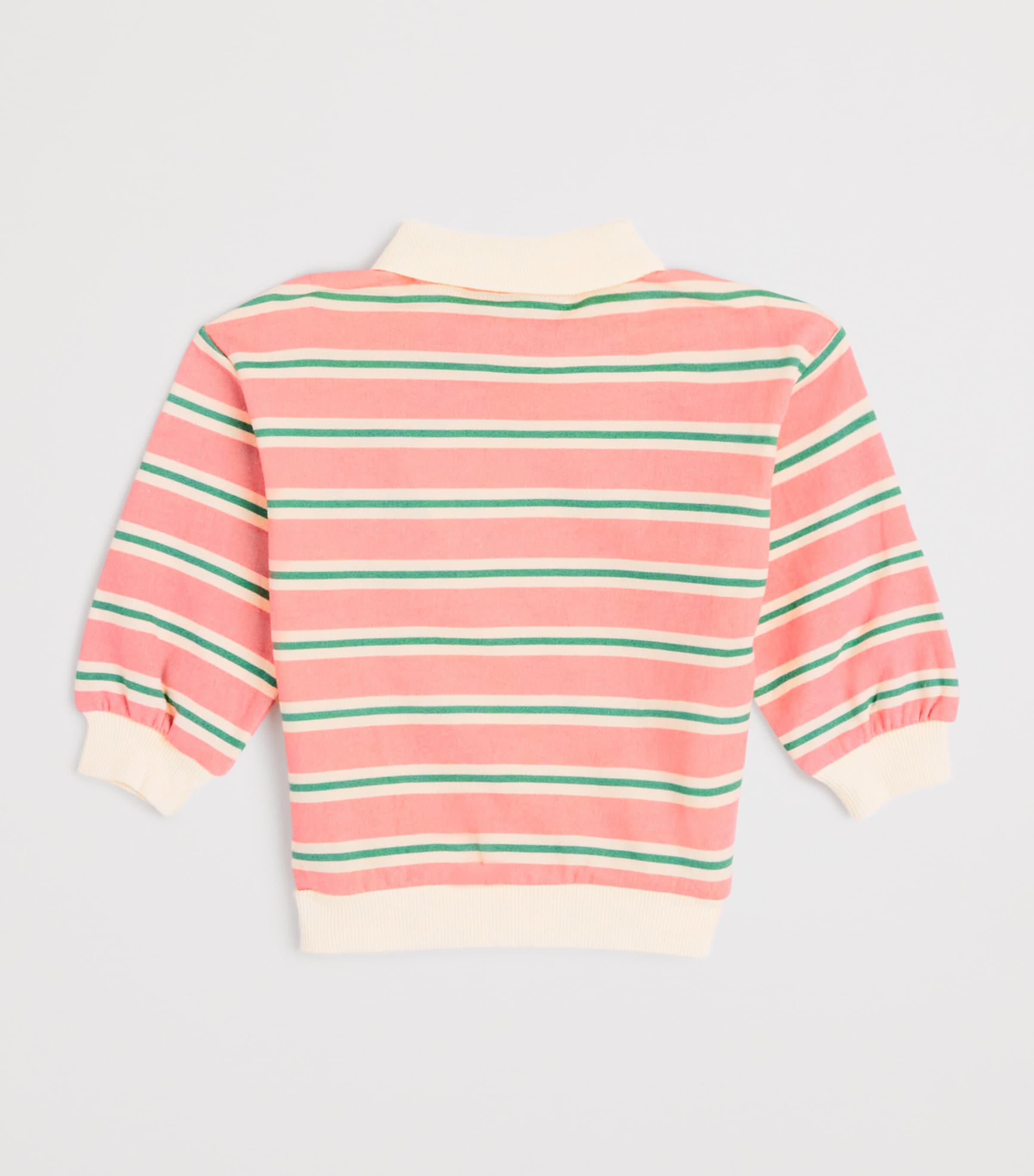 Cotton Stripe Polo Sweater (12 Months-4 Years) P25083 BLUSH BOUND Image 2