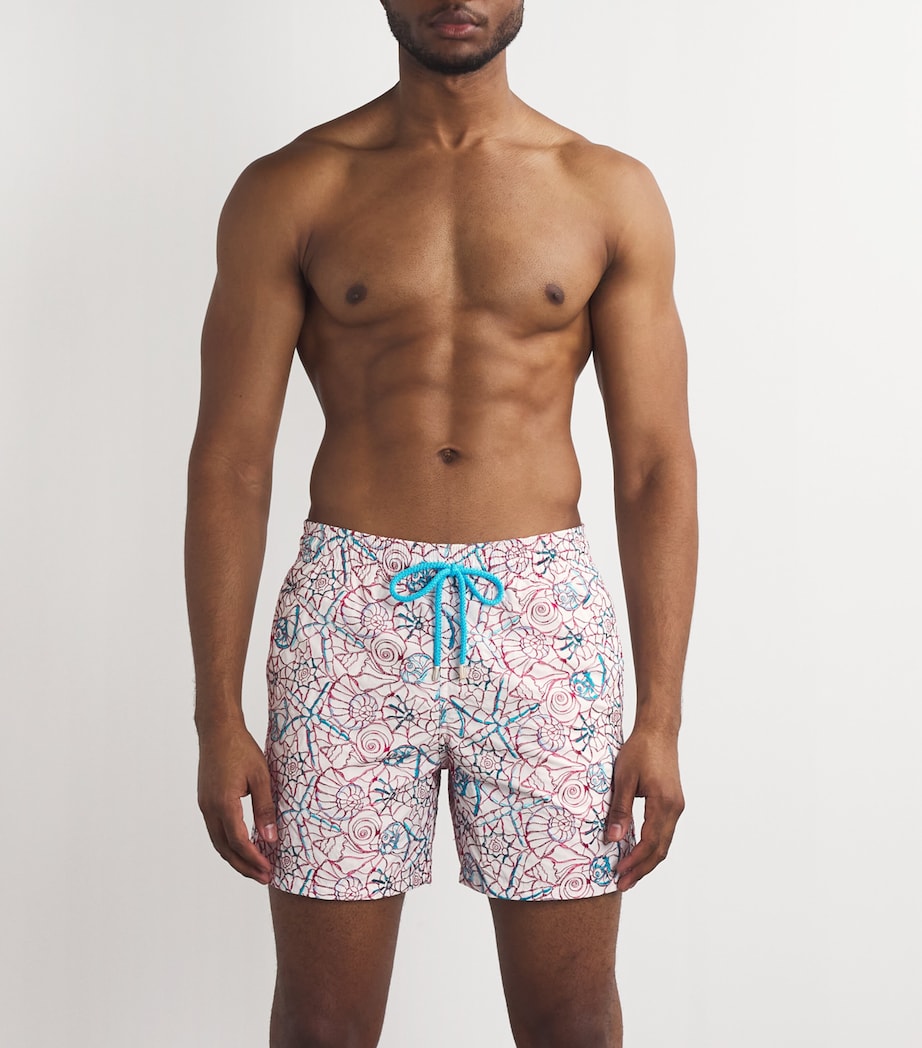 Embroidered-Shells Mistral Swim Shorts 010 WHITE Image 3