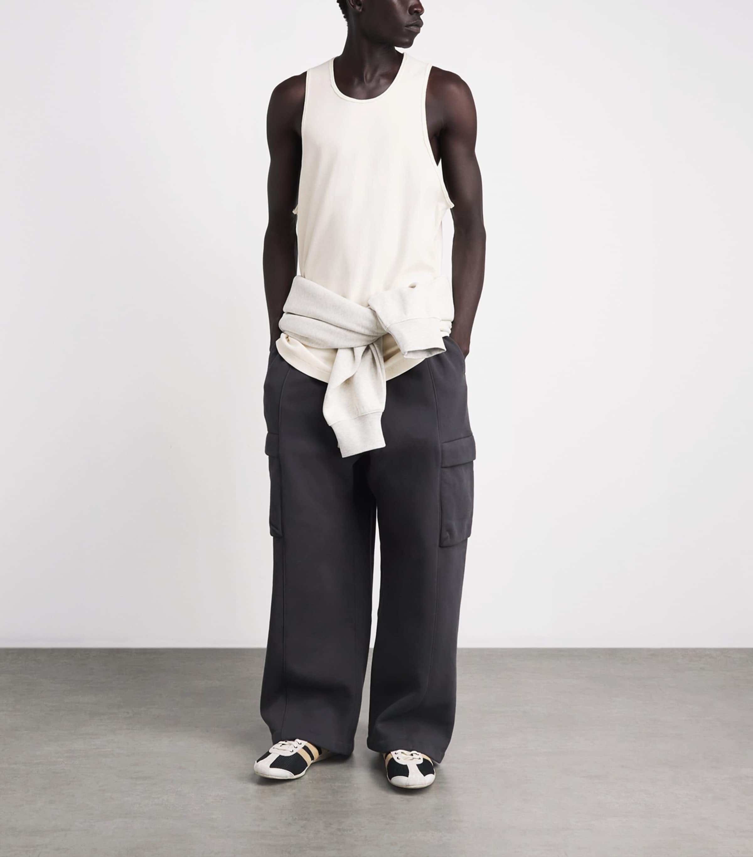 FEAR OF GOD ESSENTIALS Mens Ribbed Essential Tank Top Ivory Image 2