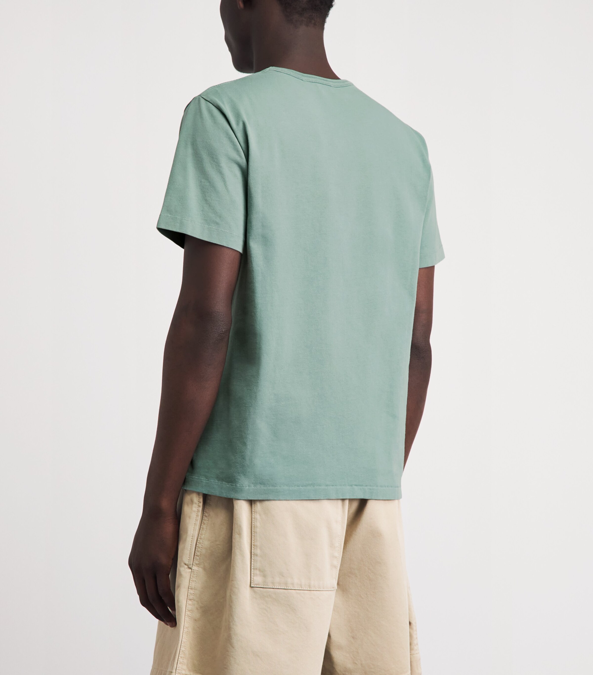 JW Anderson Mens Cotton Ribbon Anchor T-Shirt Washed Teal Image 5