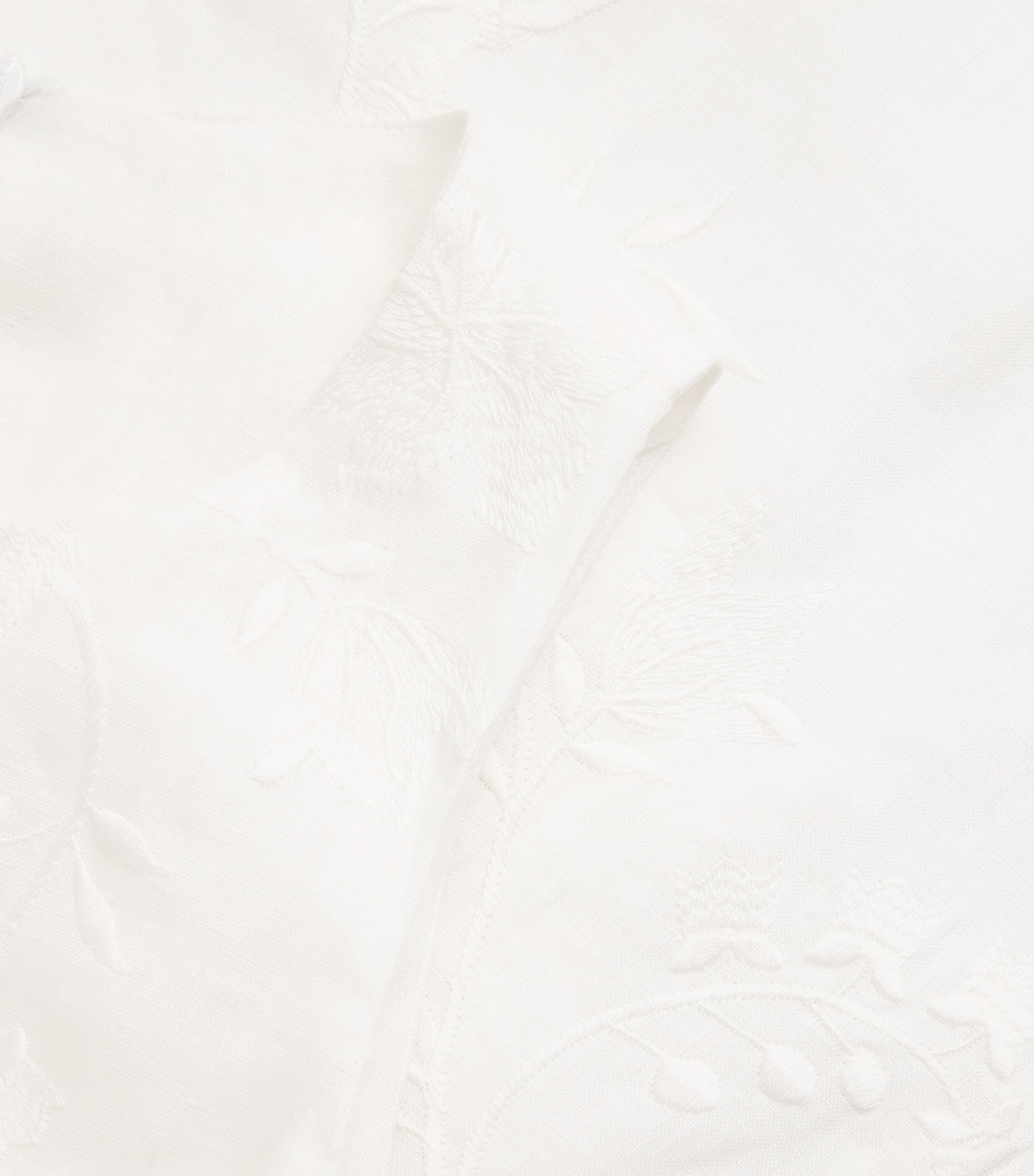 Eleventy Womens x Harrods Linen Floral-Embroidered Dress Bianco Image 5