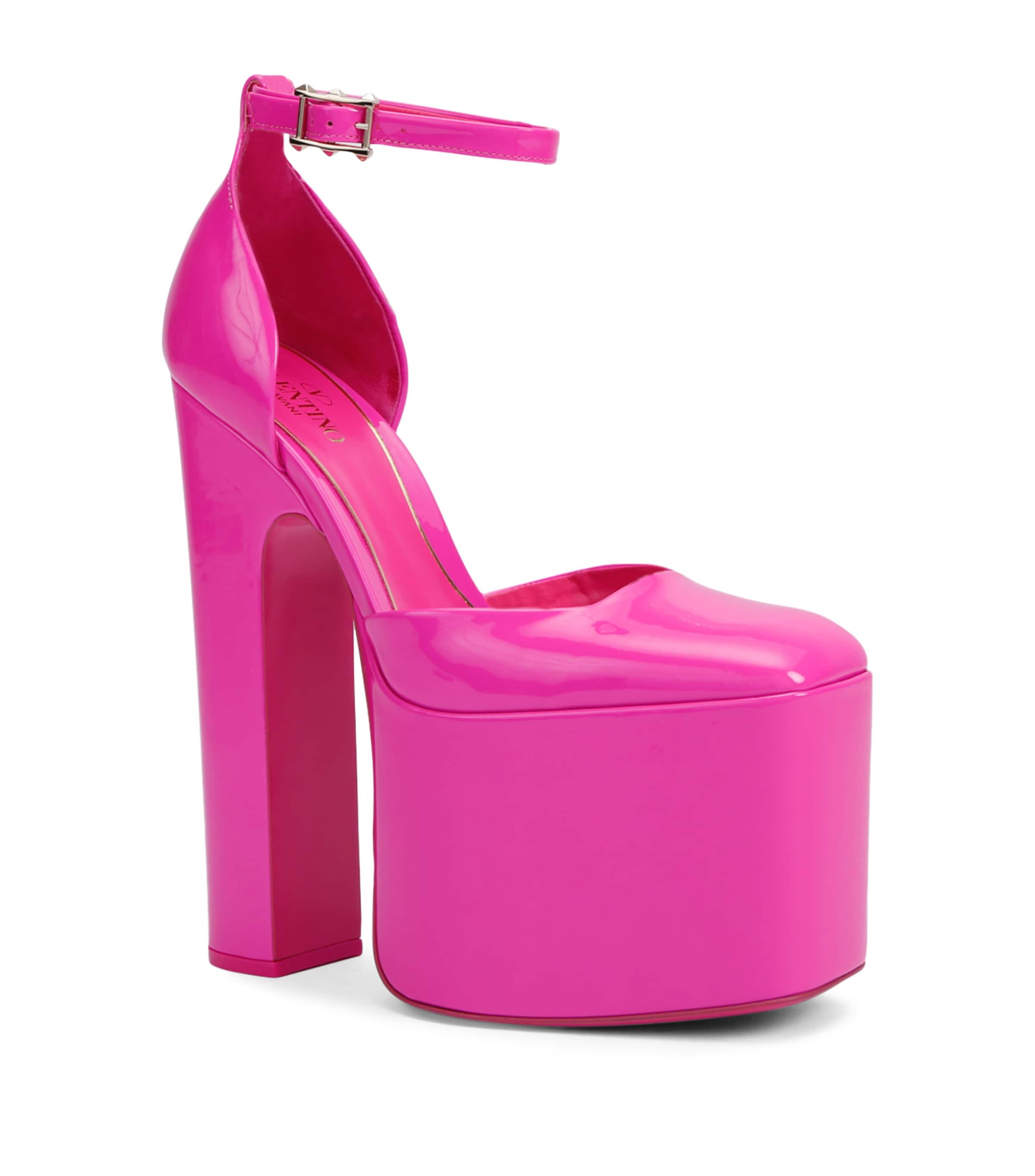 Valentino Garavani Woman Pumps Fuchsia Size 10 Soft Leather In Pink