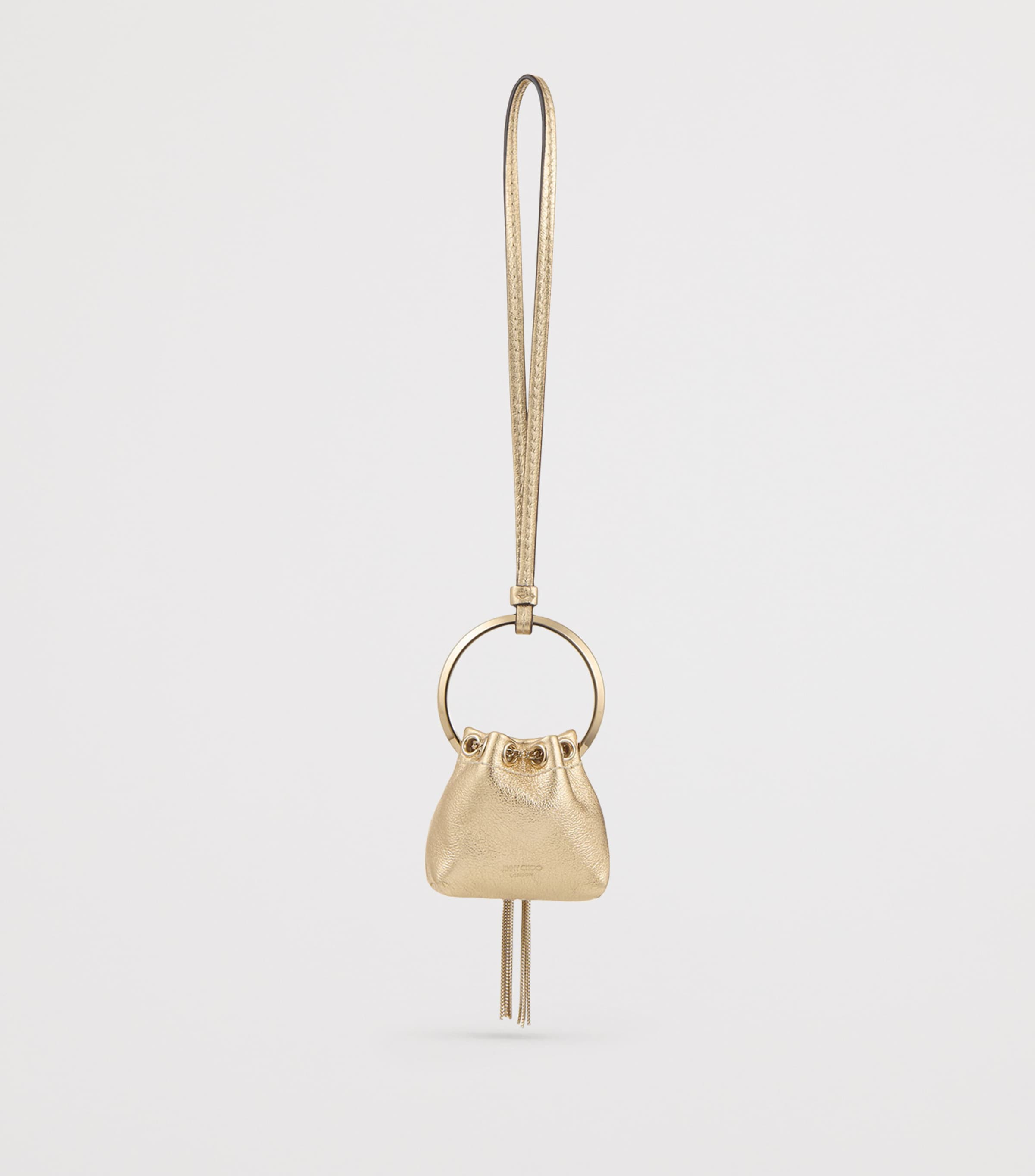 Leather Bon Bon Bag Charm LIGHT GOLD/LIGHT GOL Image 3