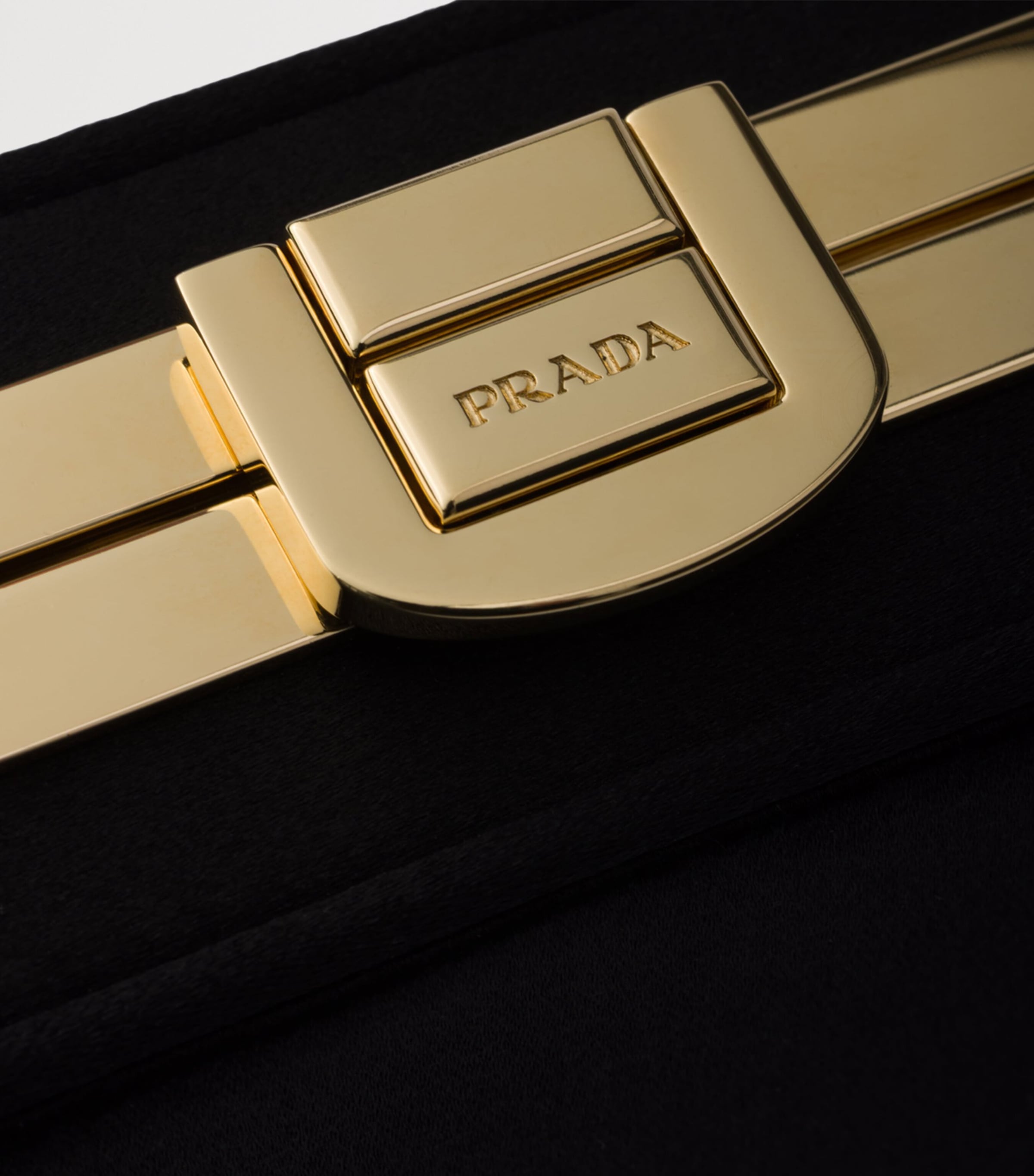 Prada Mini Satin Clutch Black Image 6