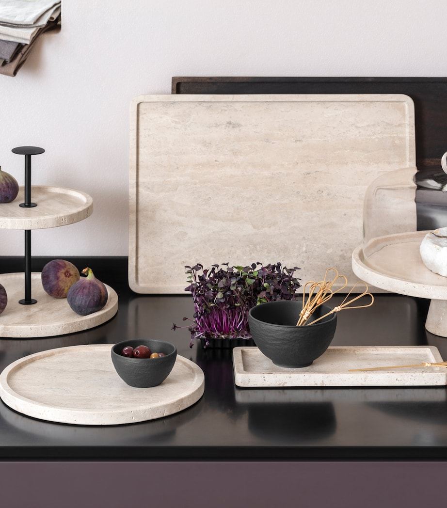 Earthenware Manufacture Travertine Serving Platter (40.5cm) BEIGE Image 3