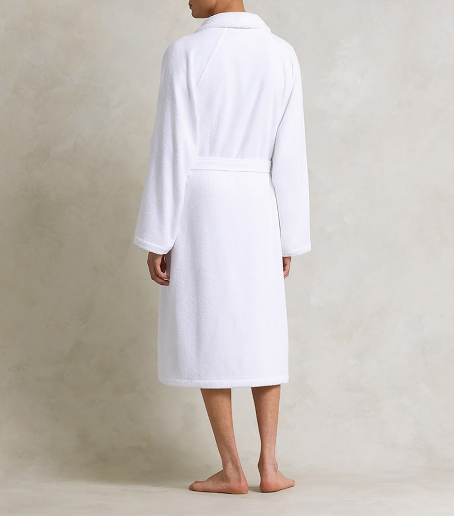Polo Player Bath Robe WHITE Image 4
