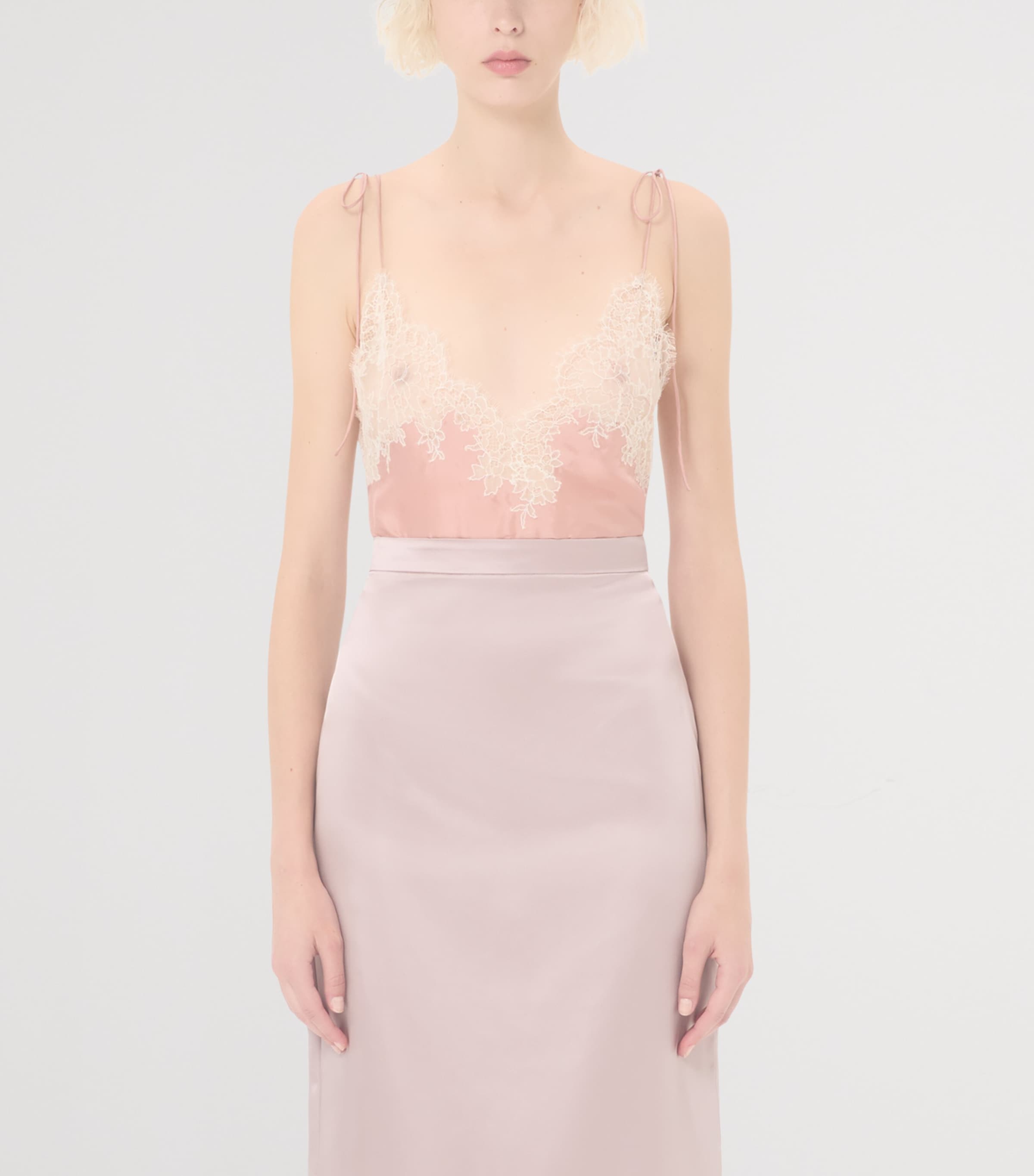 Silk Lace-Trim Tank Top SS2 Image 2