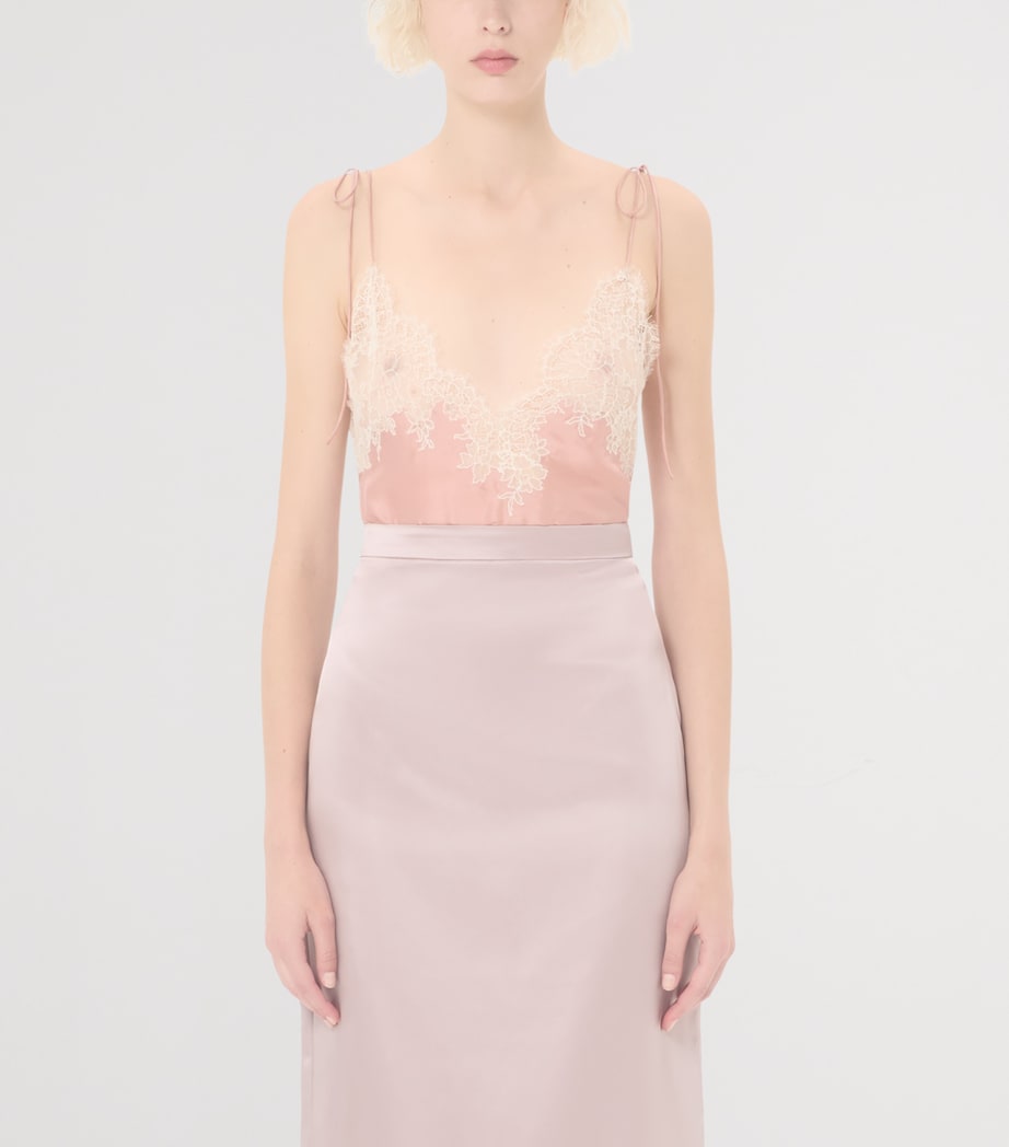 Silk Lace-Trim Tank Top SS2 Image 2