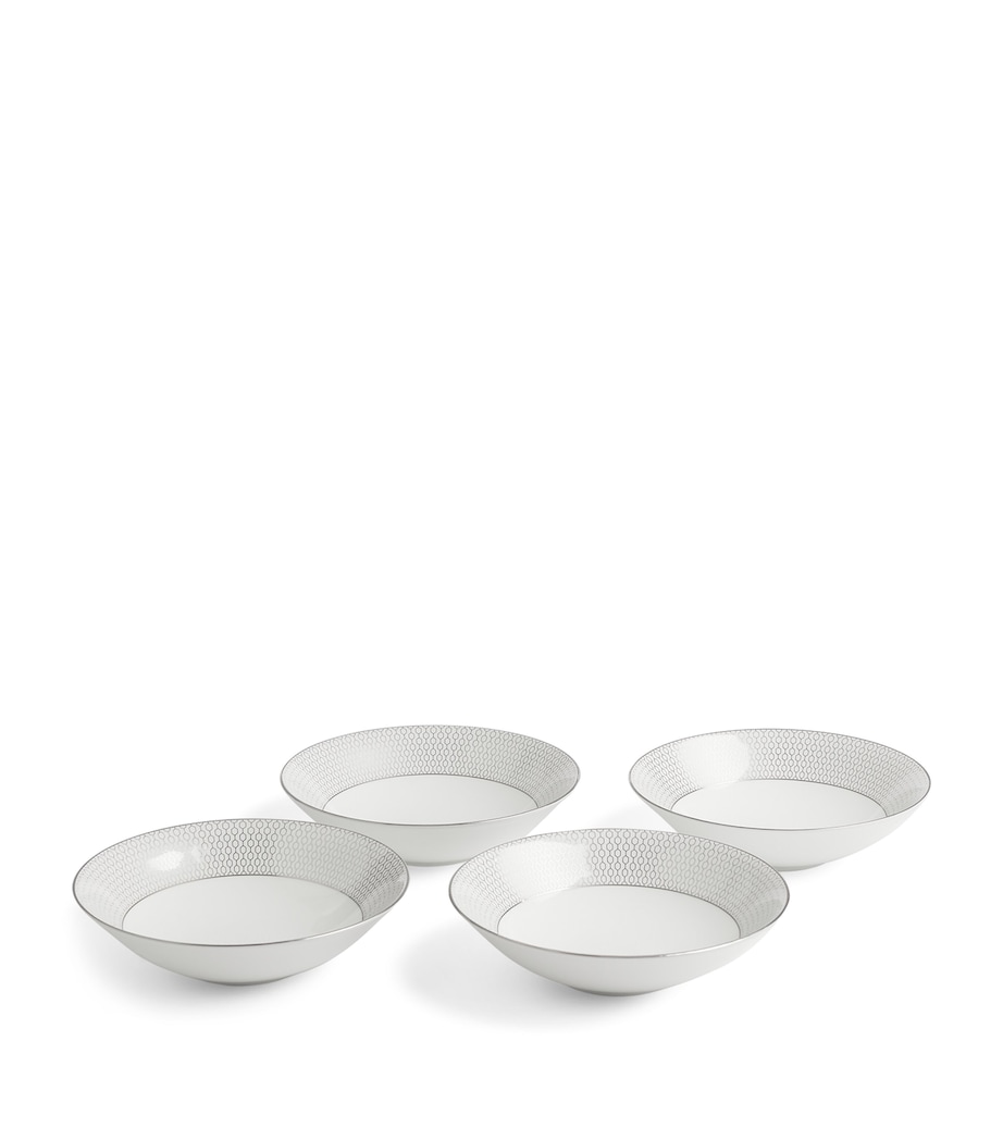 Set of 12 Gio Platinum Dinnerware Pieces WHITE Image 4