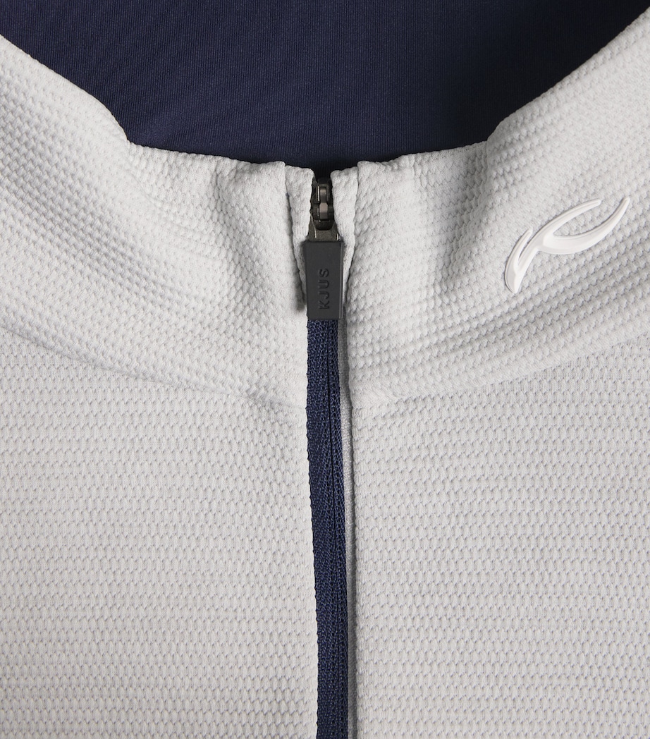 KJUS Mens Roman Midlayer Half-Zip Top Aly/atl Blu Image 6