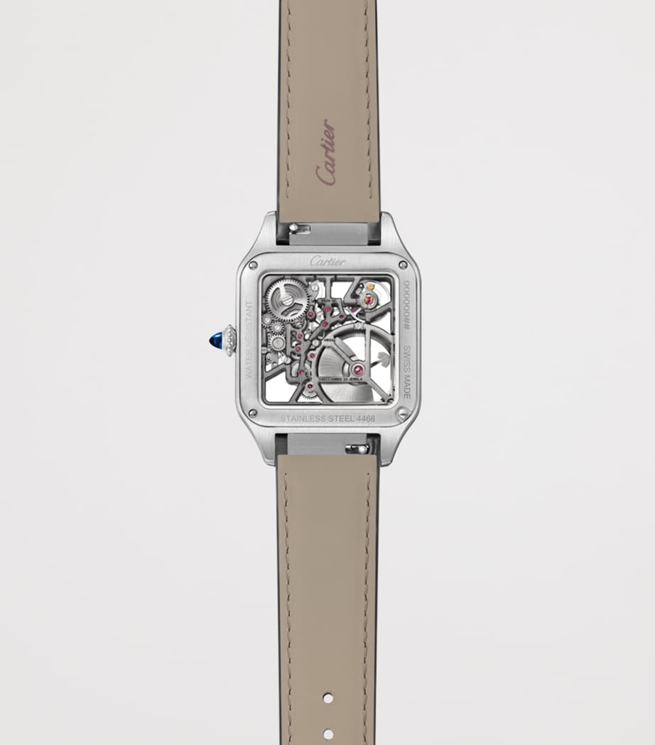 Large Steel Santos-Dumont Skeleton Watch 43.5mm STEEL Image 8