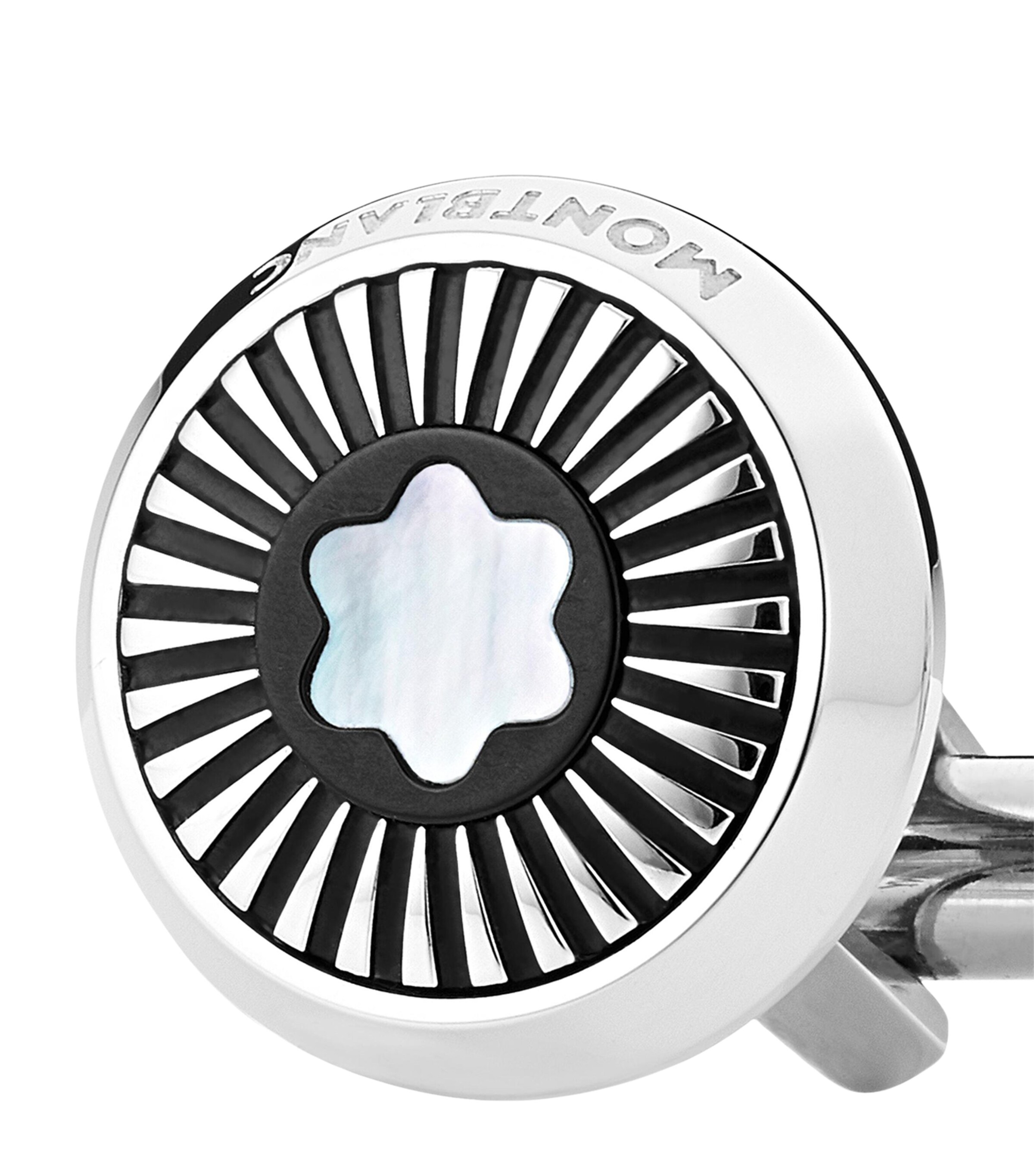 Montblanc Stainless Steel and Mother-of-Pearl Star Cufflinks Silver Image 3