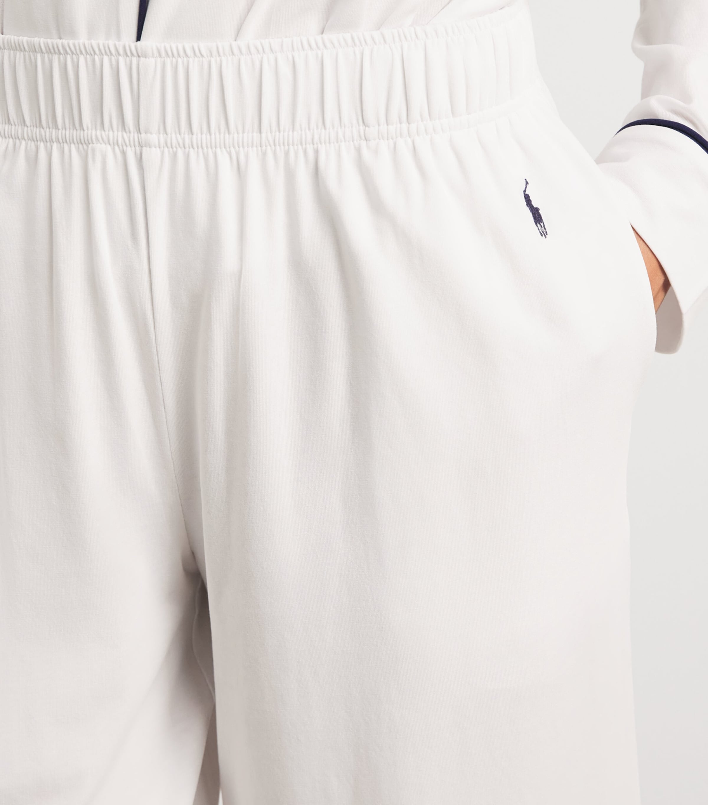 Polo Ralph Lauren Womens Piping Pyjama Set White Cloud Image 3