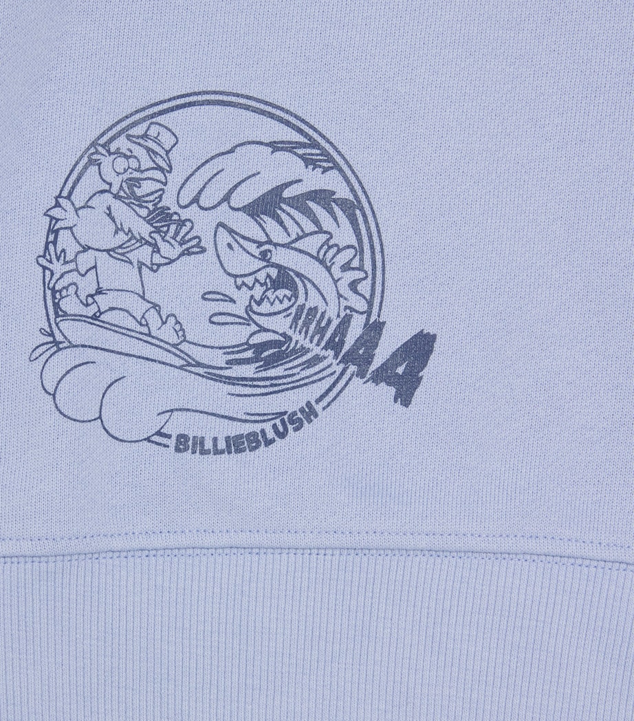 Billieblush Cotton Have A Break Sweatshirt (4-10 Years) Blue Image 4