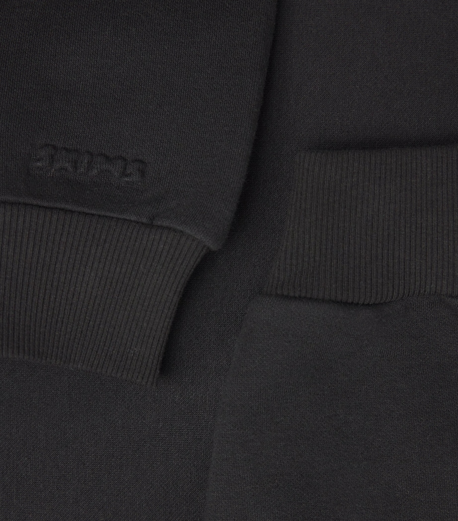 Skims Womens Fleece Classic Hoodie Onyx Image 5