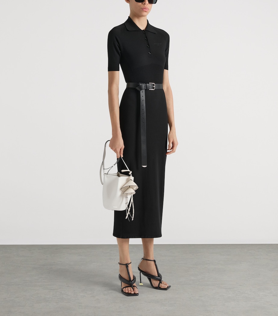 Givenchy Womens Wool-Blend Polo Dress Black Image 2