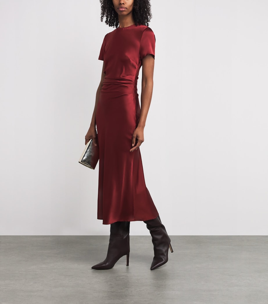 Stretch-Silk Marcel Midi Dress SANG SANGRIA Image 2