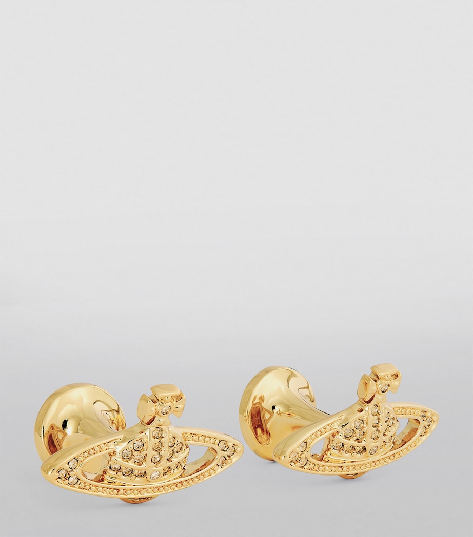 Mini Bas Relief Orb Cufflinks R121- GOLD Image 2