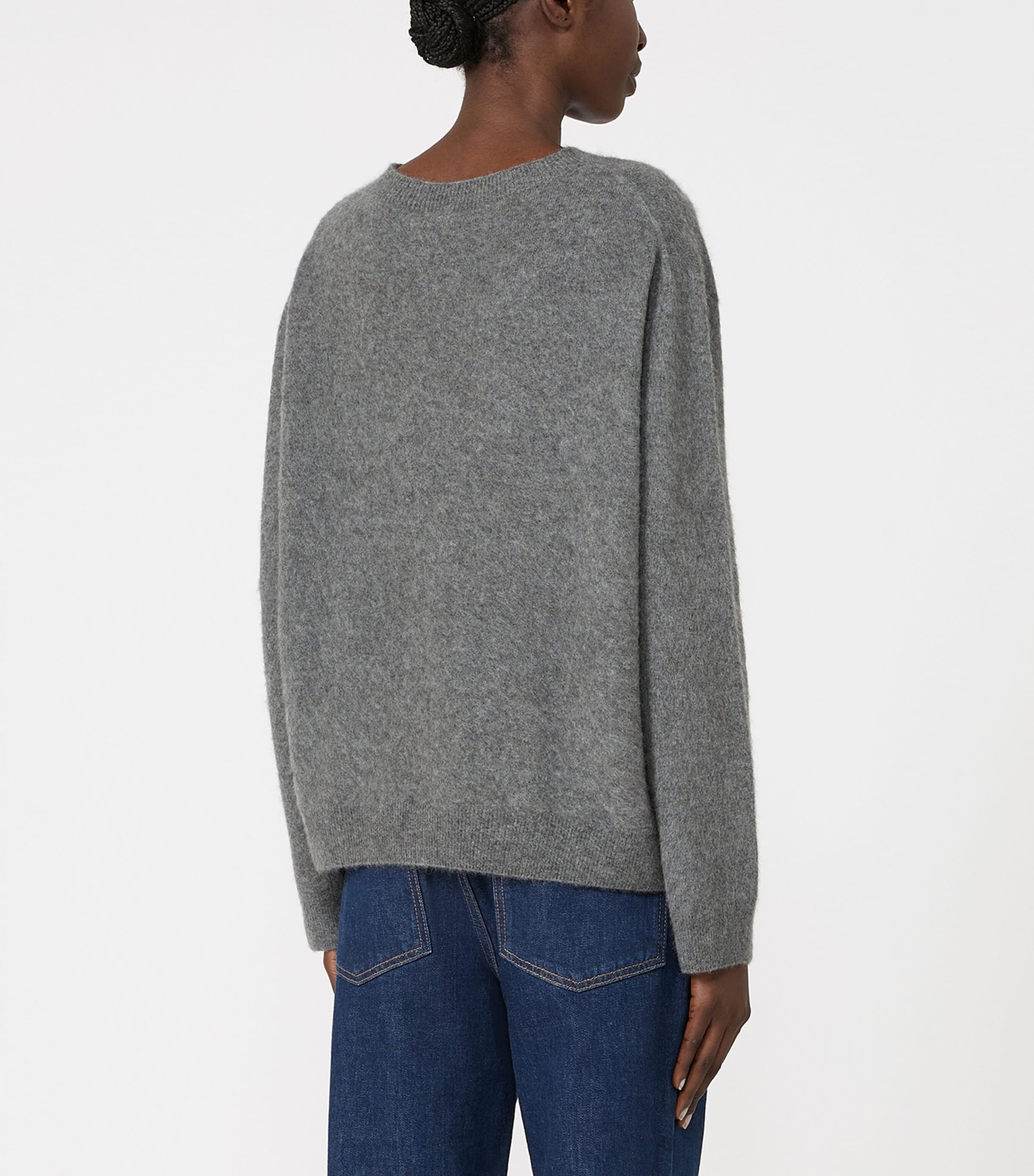 Weekend Max Mara Womens Virgin Wool-Cashmere Sweater Dark Grey Image 4