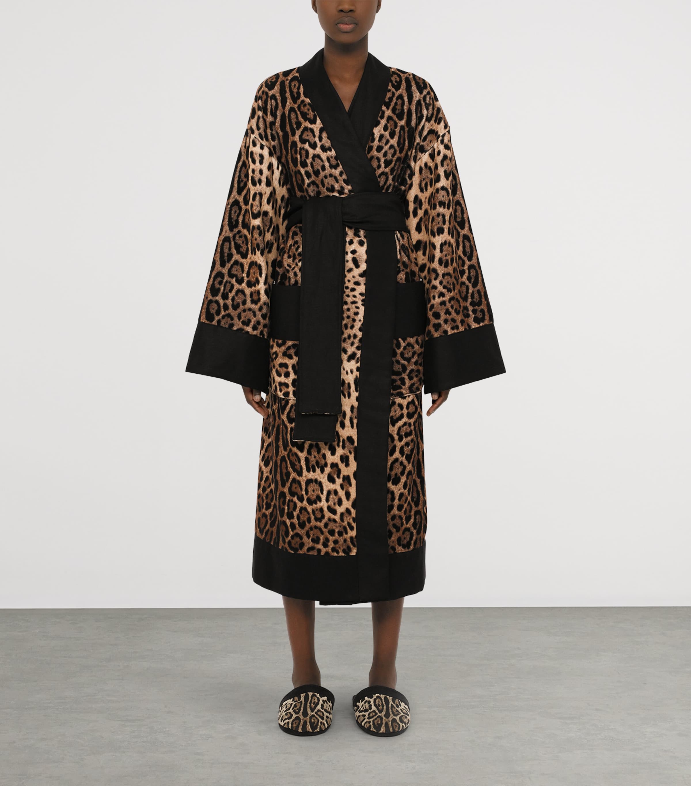 Terry Cotton Leopard Print Robe UL001 LEOPARDO Image 3