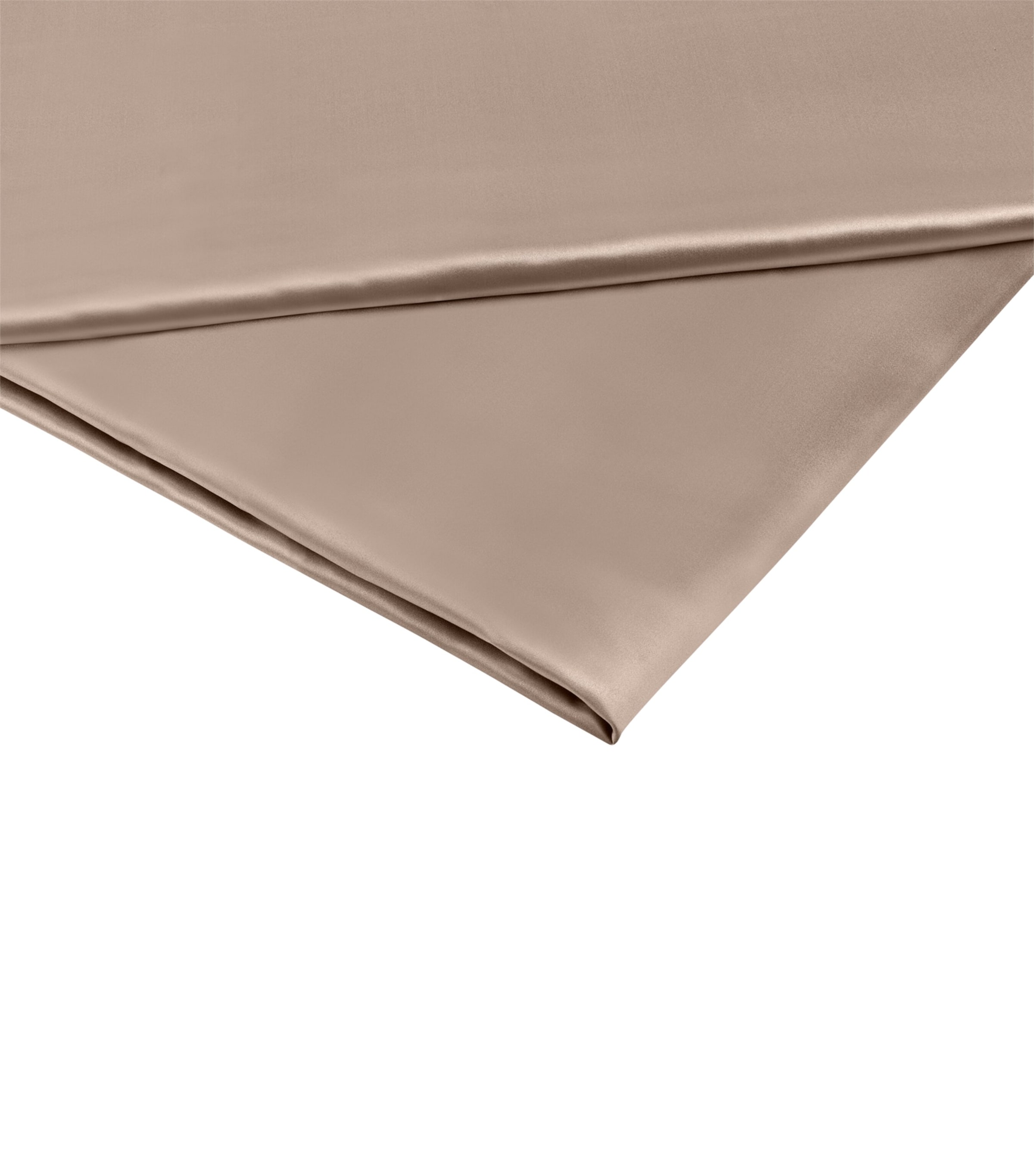 Gingerlily Silk Mocha King/super King Flat Sheet In Brown