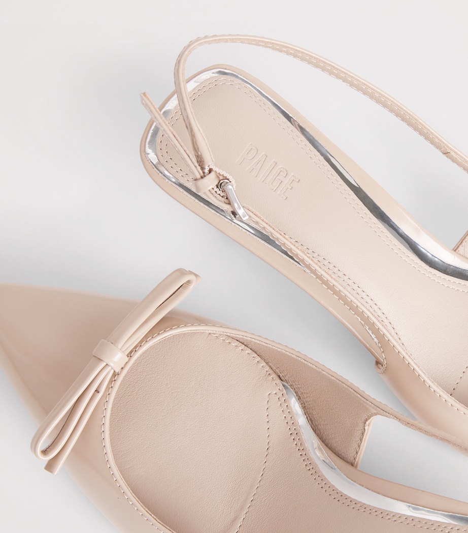 Leather Mylah Slingback Pumps 45 LIGHT TAN Image 5